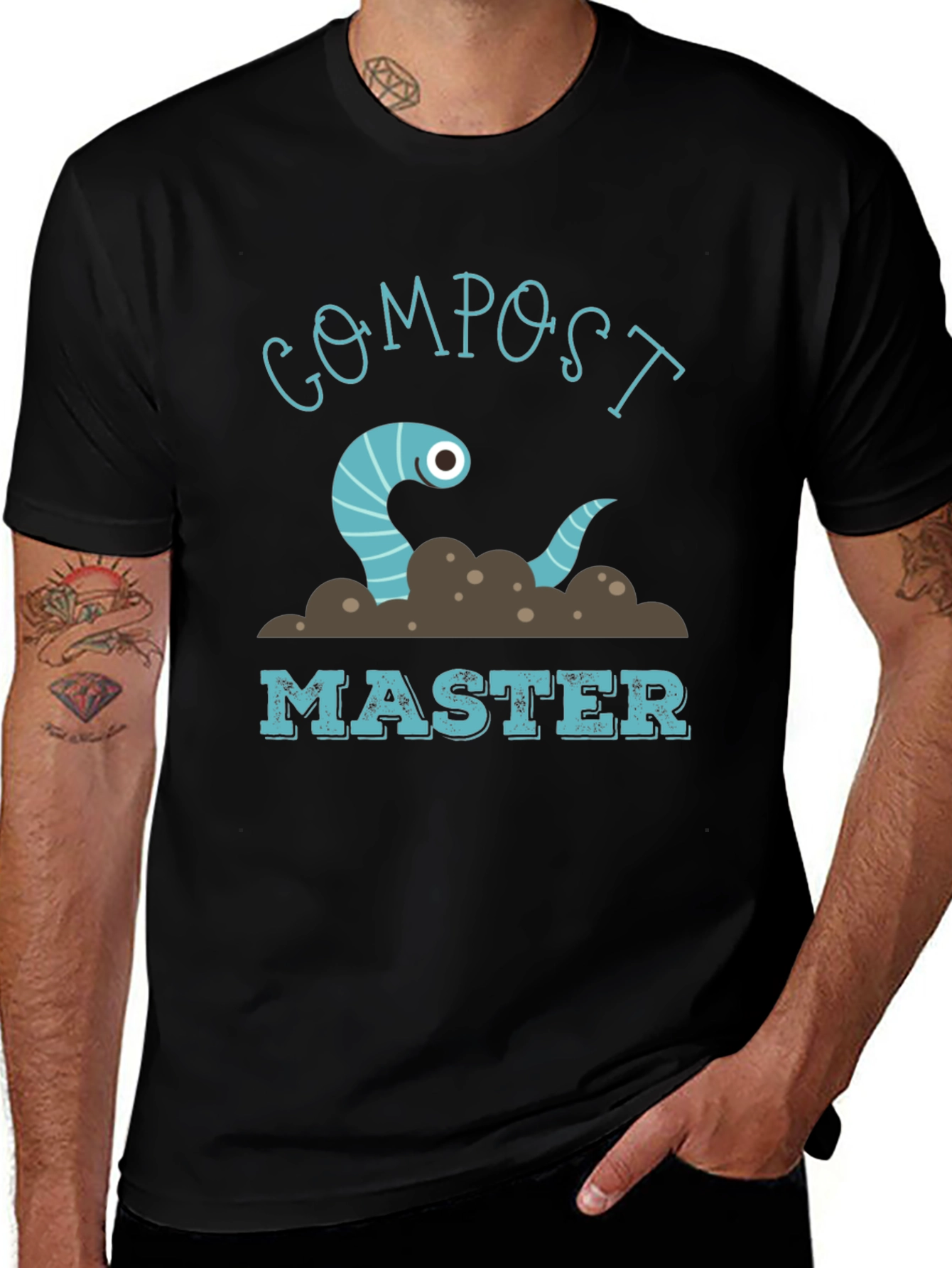 Compost Master Worm Graphic T-Shirt