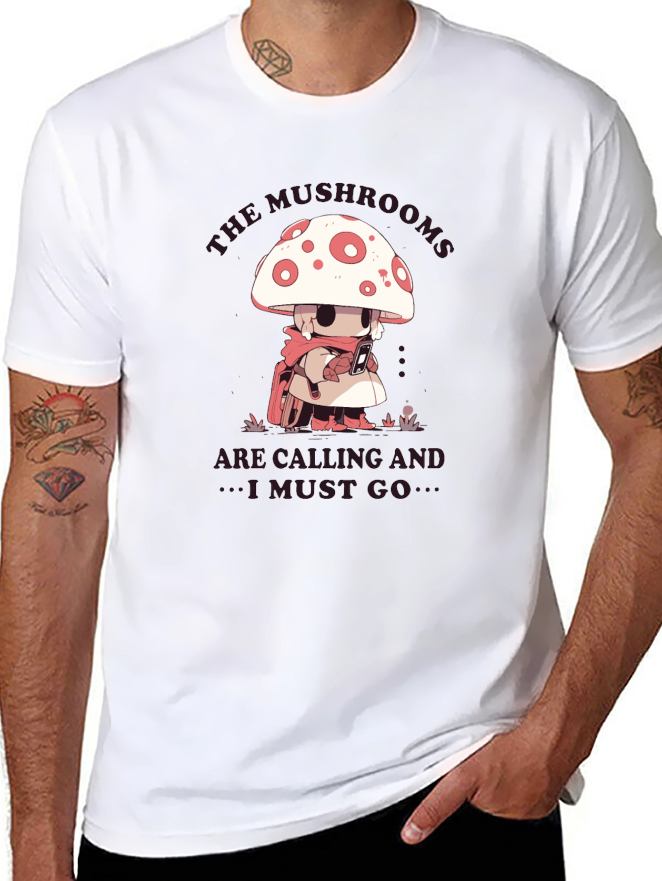 Mushroom Calling T-Shirt - Adventure Awaits!