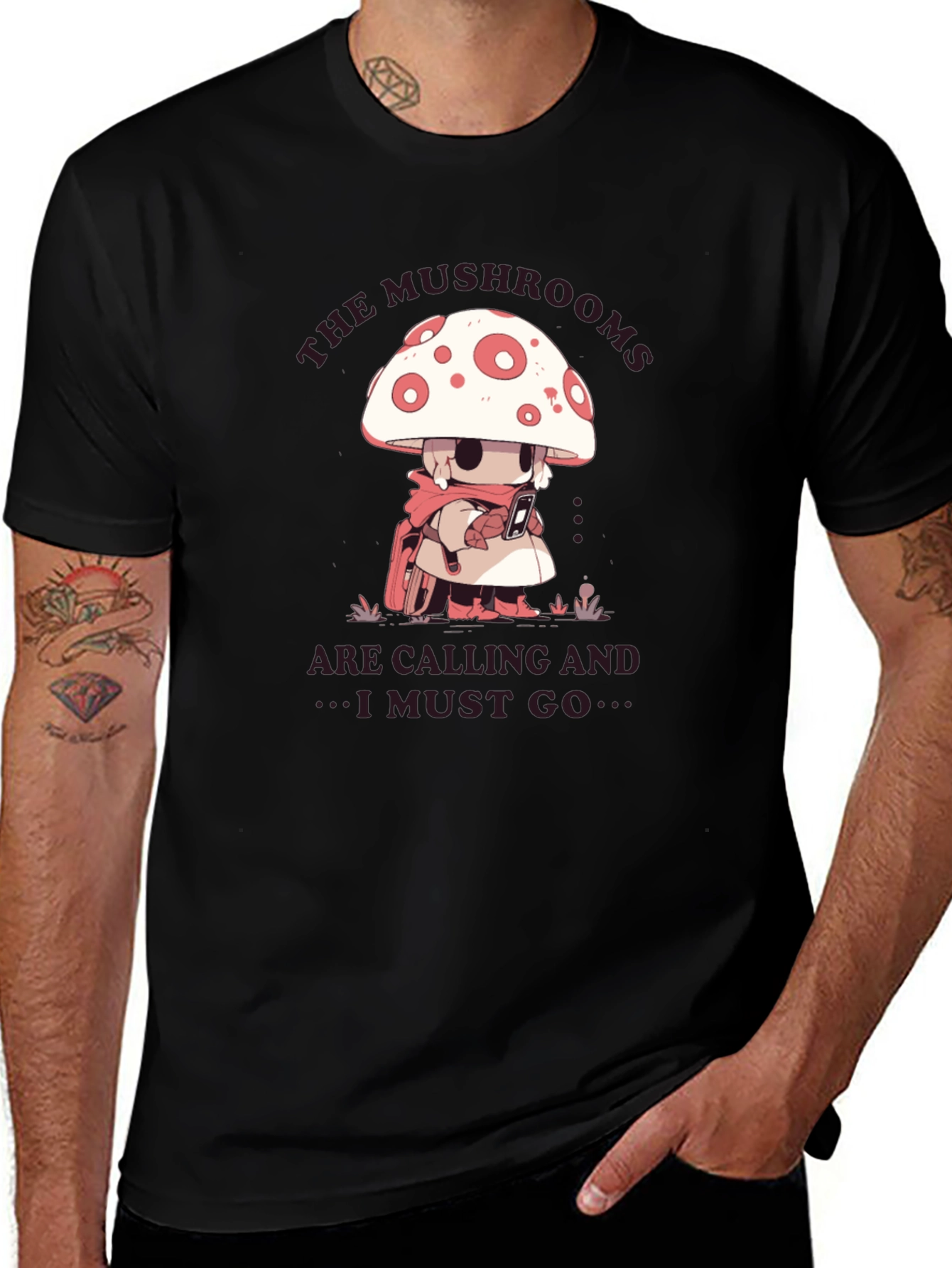 Mushroom Calling T-Shirt - Adventure Awaits!