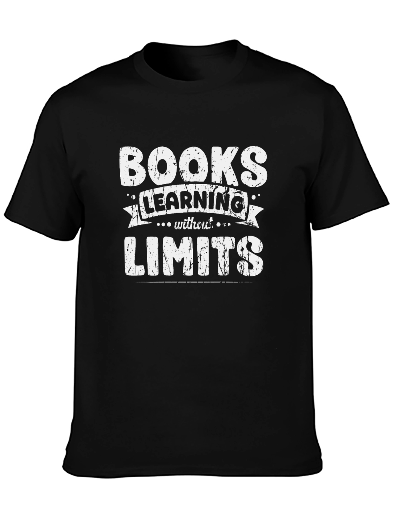 Books Learning Without Limits Black T-Shirt