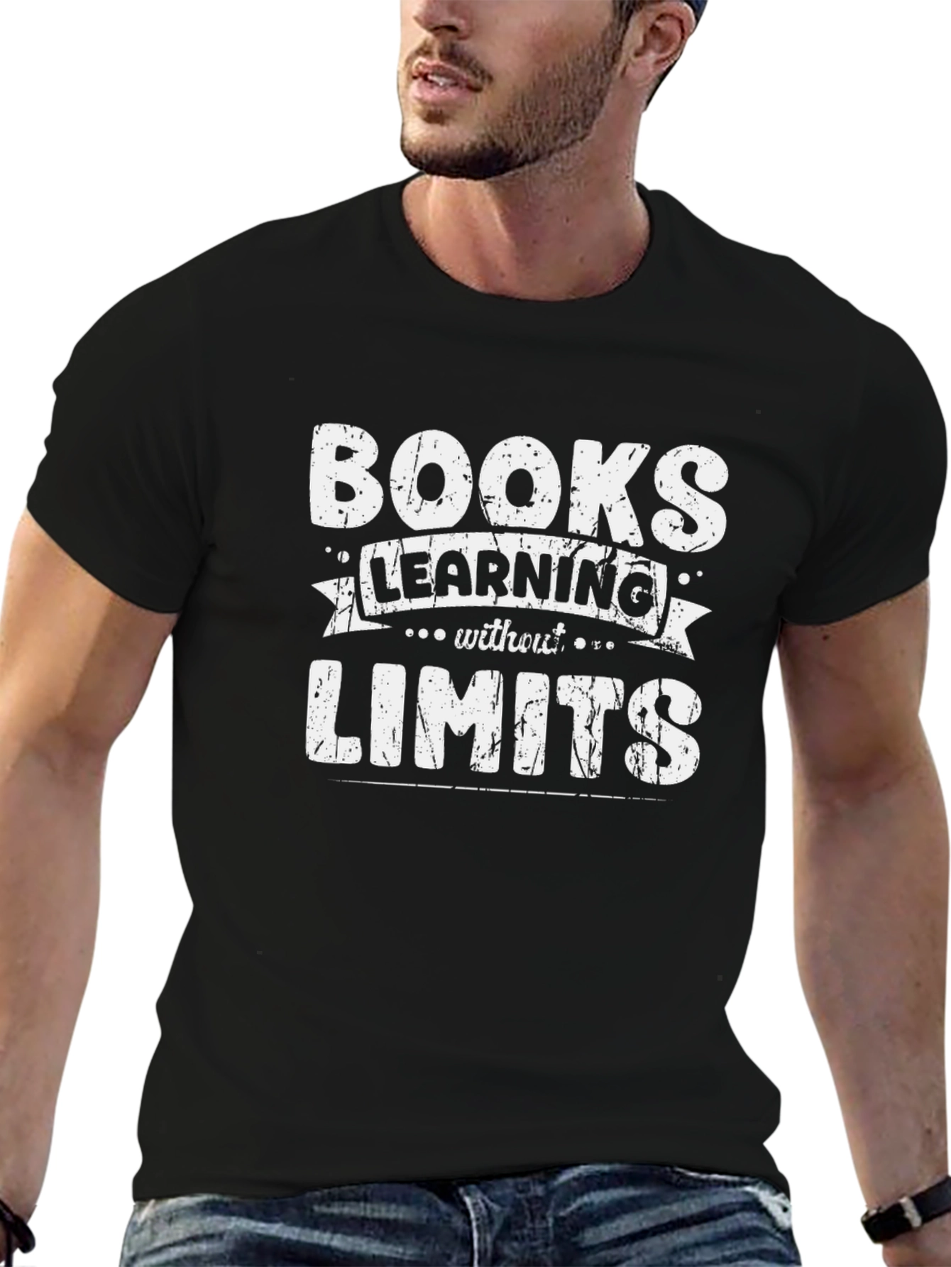 Books Learning Without Limits Black T-Shirt