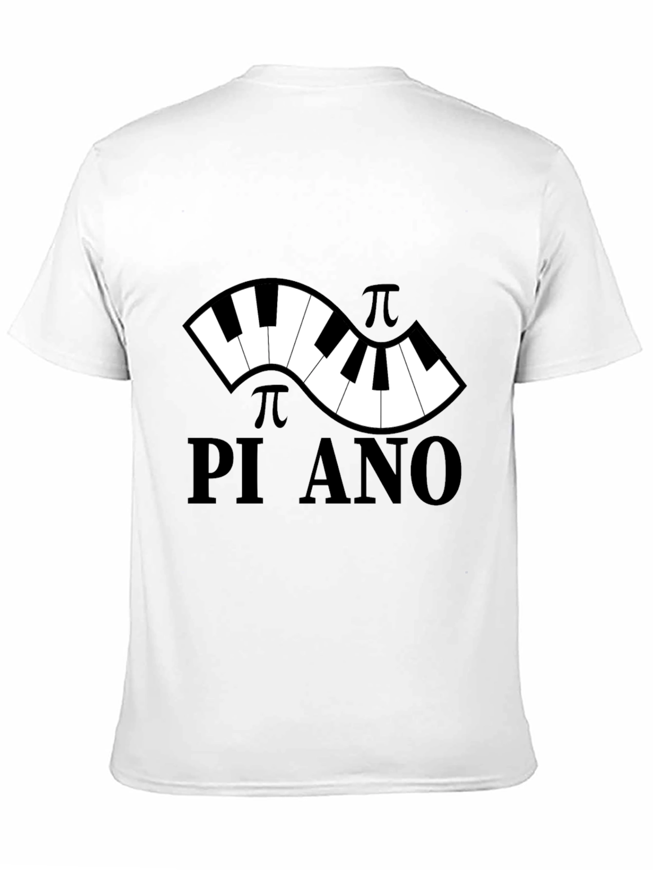 Pi-ano Black T-Shirt - Music & Math Lovers