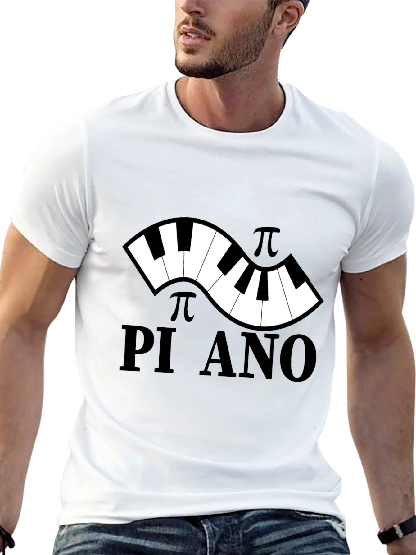 Pi-ano Black T-Shirt - Music & Math Lovers