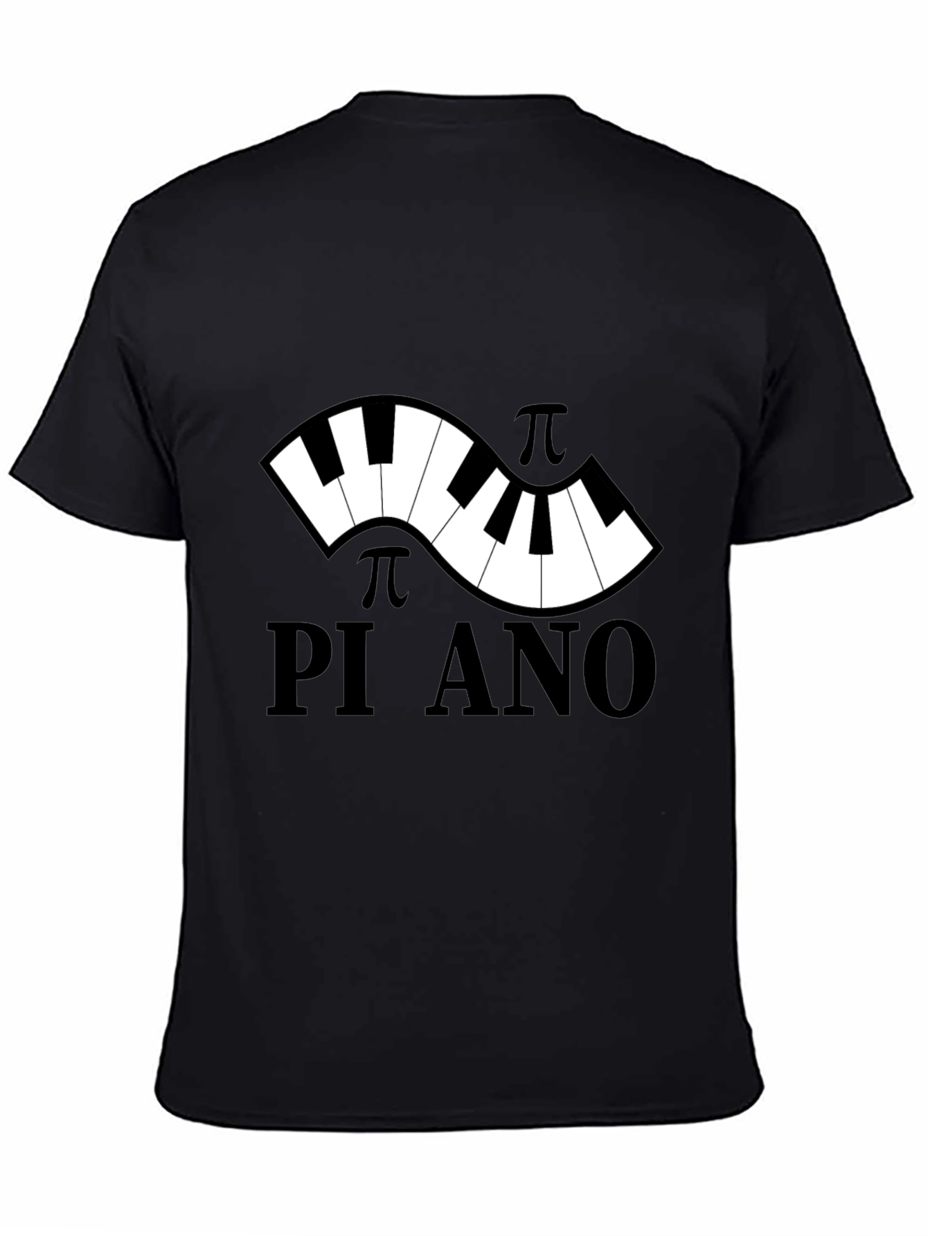 Pi-ano Black T-Shirt - Music & Math Lovers
