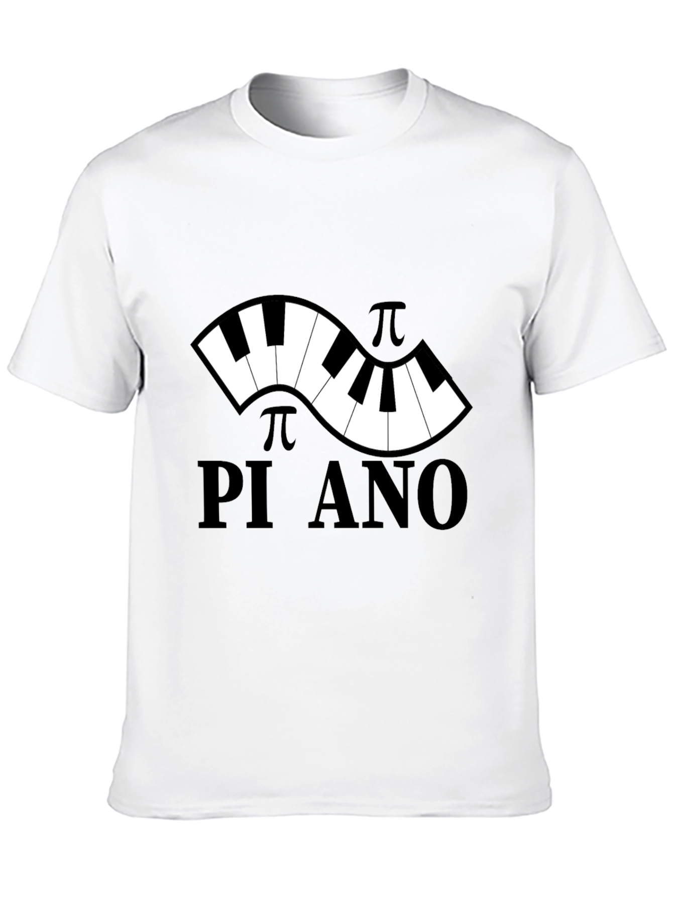 Pi-ano Black T-Shirt - Music & Math Lovers