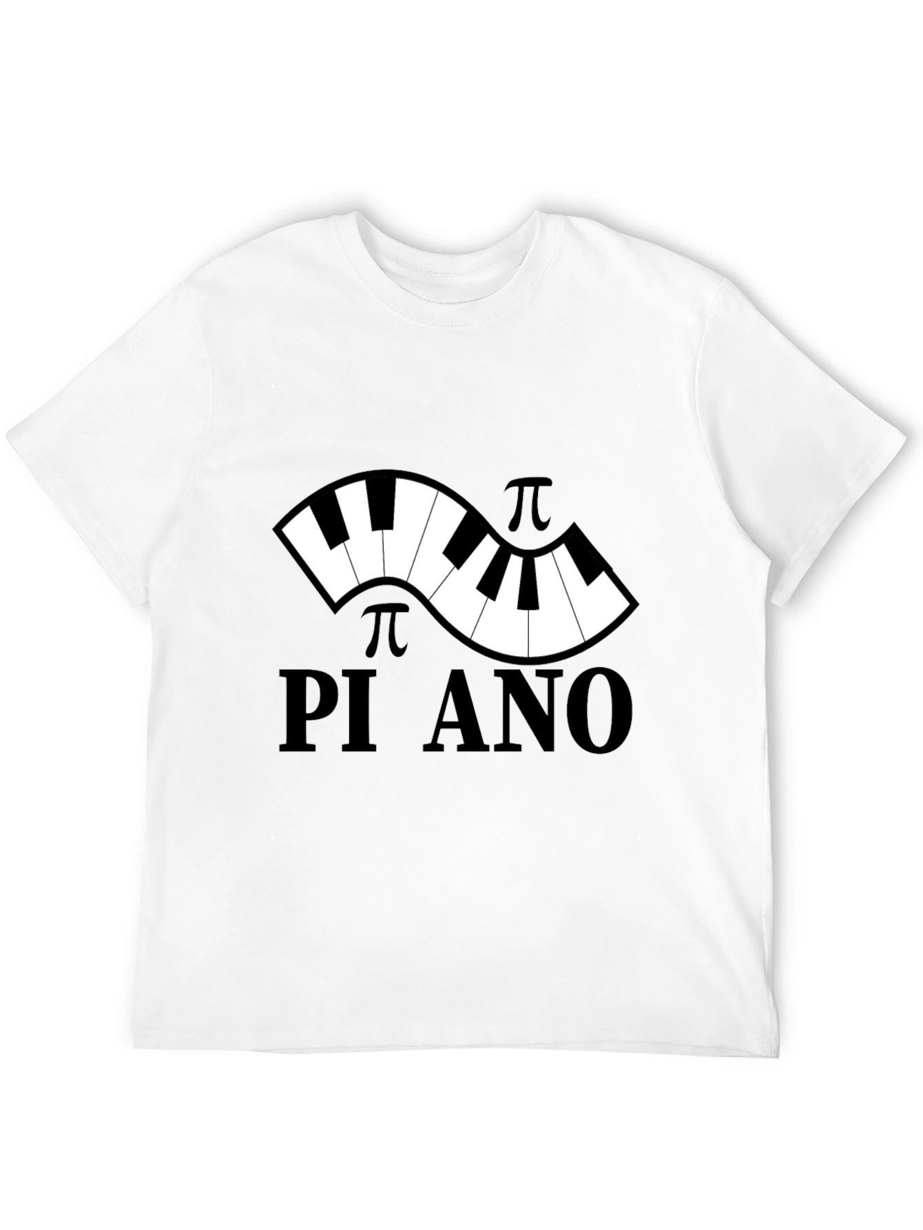 Pi-ano Black T-Shirt - Music & Math Lovers