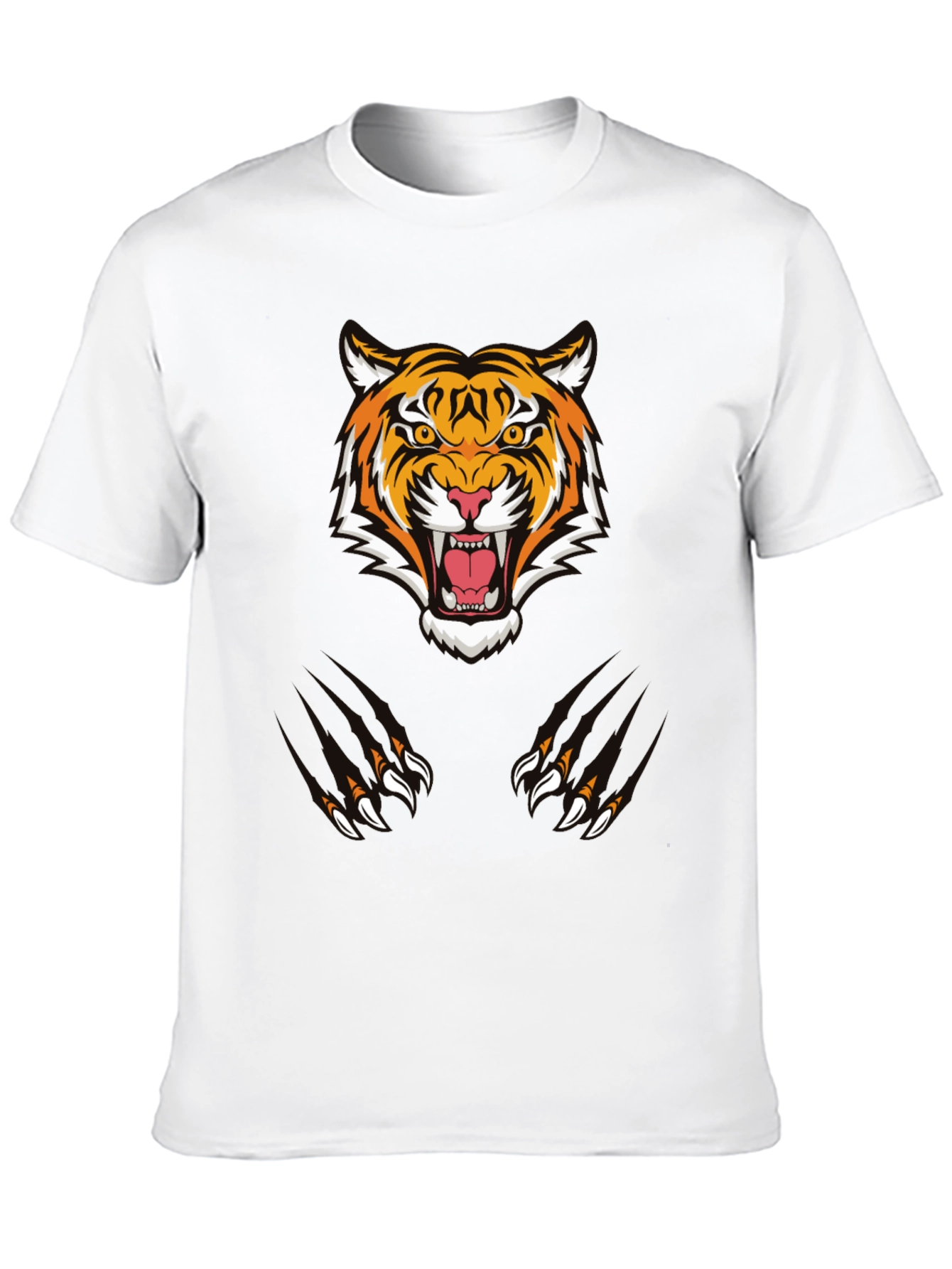Tiger Graphic Tee - Black Cotton Comfort