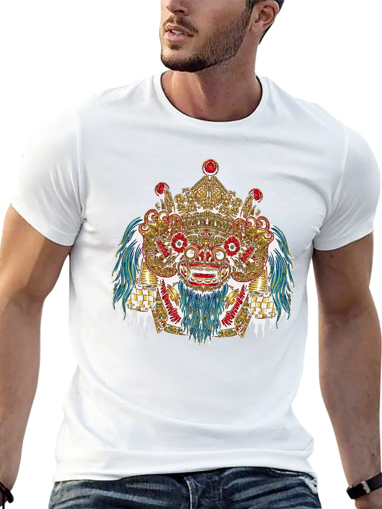 Ornate Barong Graphic T-Shirt - Black