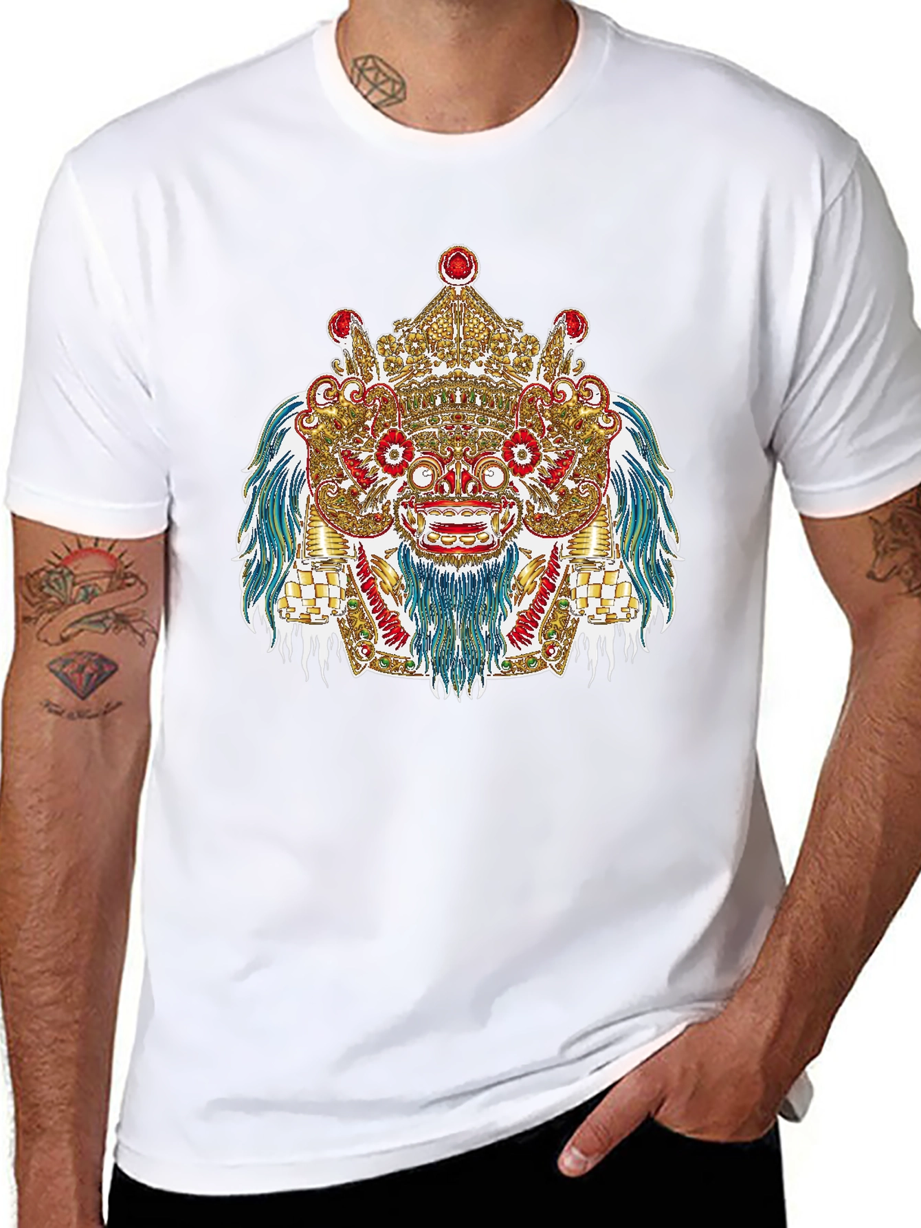 Ornate Barong Graphic T-Shirt - Black