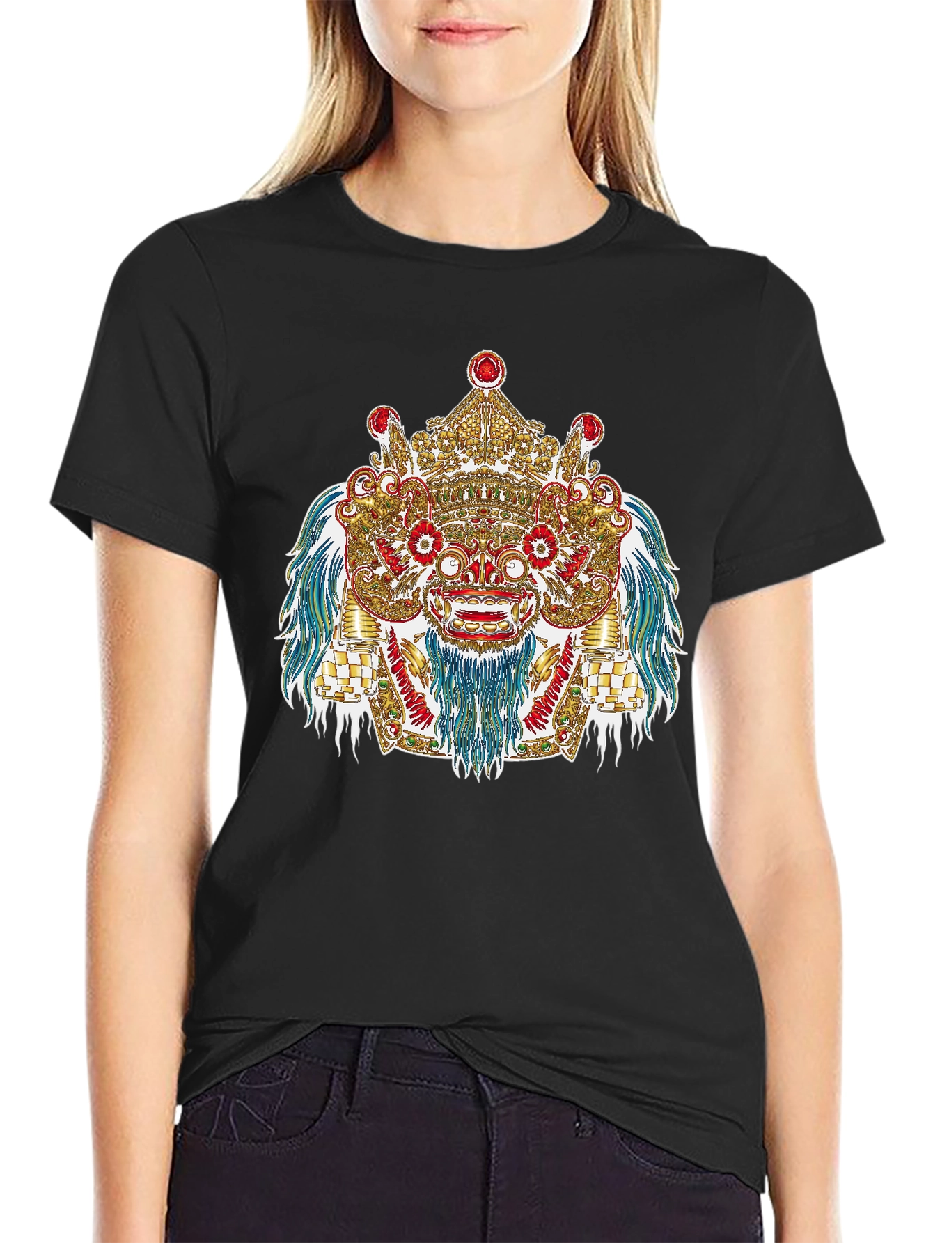 Ornate Barong Graphic T-Shirt - Black