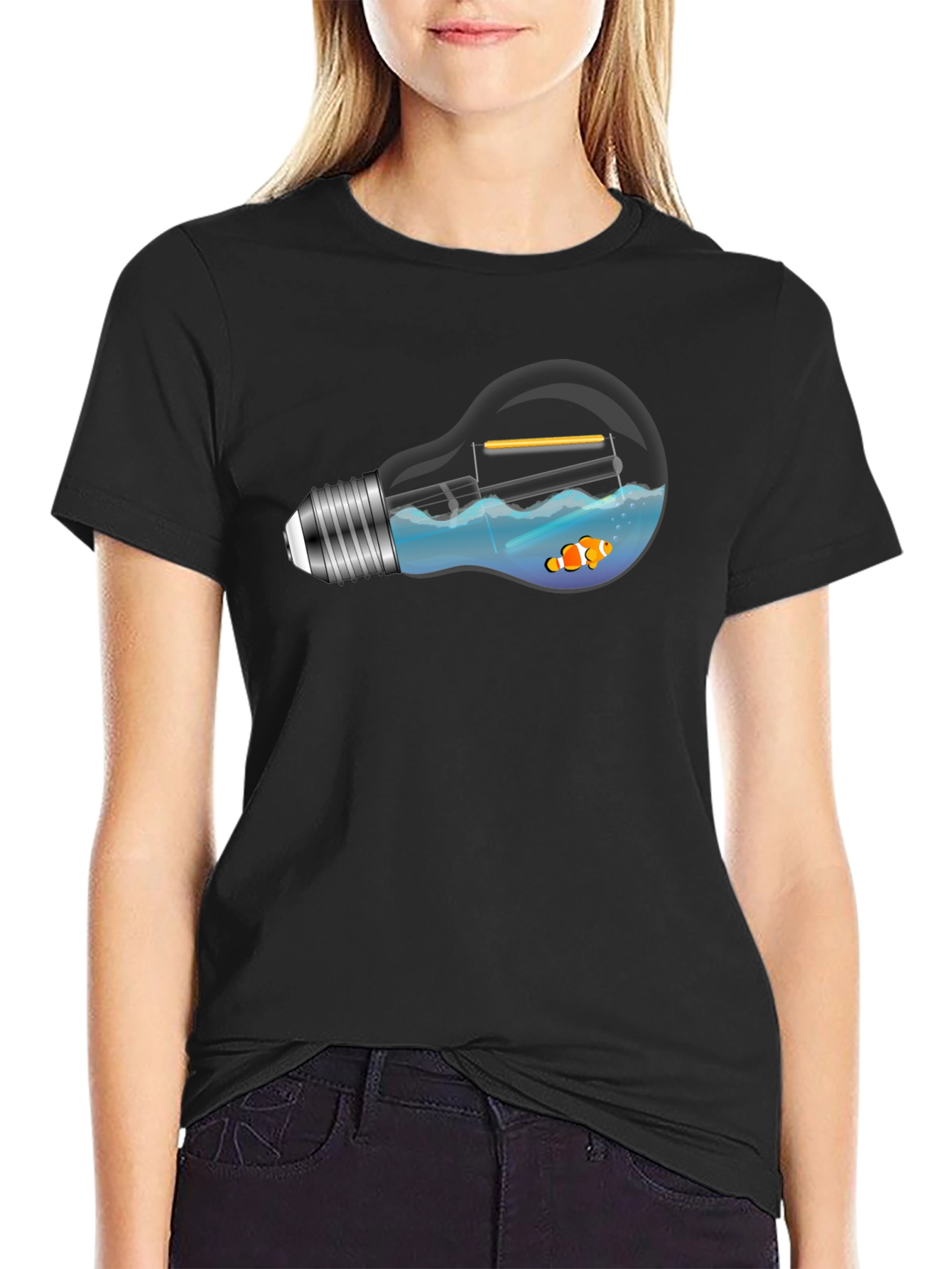Light Bulb Aquarium Graphic Tee