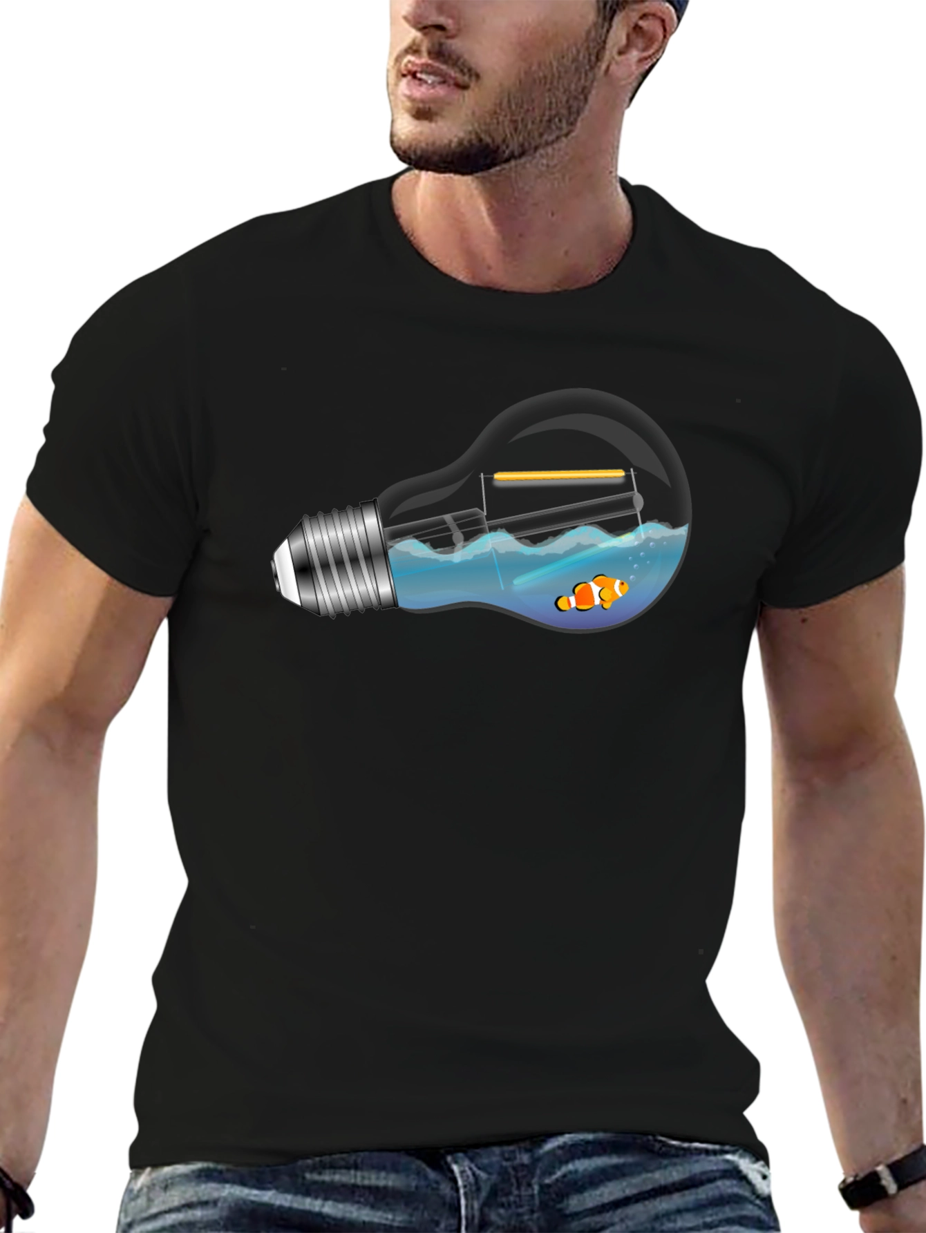 Light Bulb Aquarium Graphic Tee