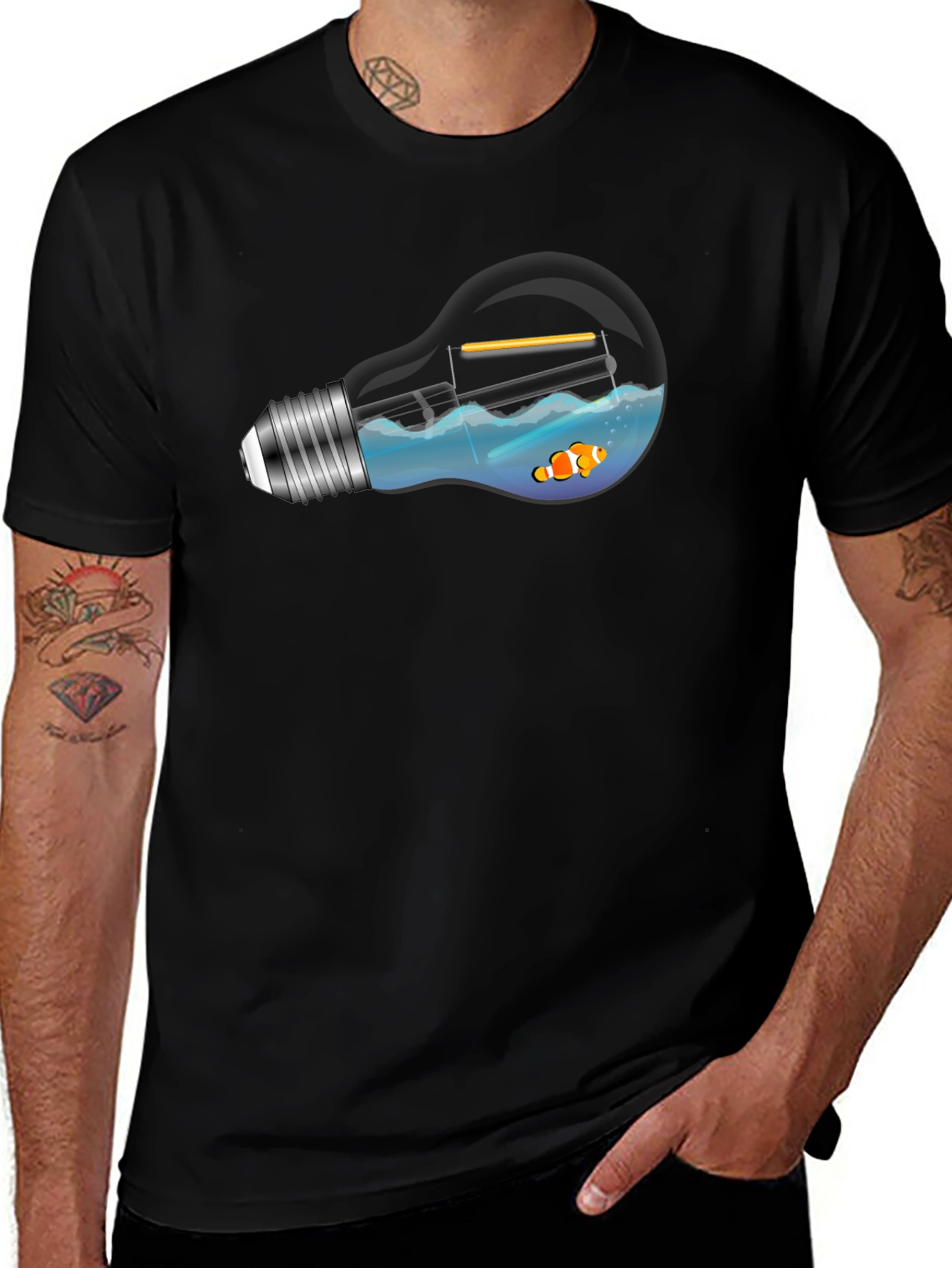 Light Bulb Aquarium Graphic Tee