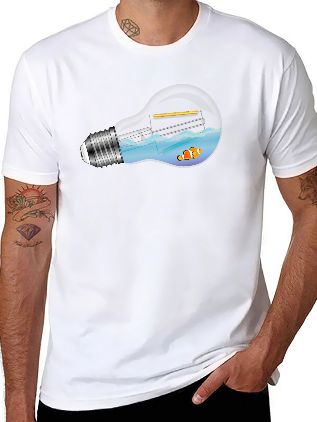 Light Bulb Aquarium Graphic Tee