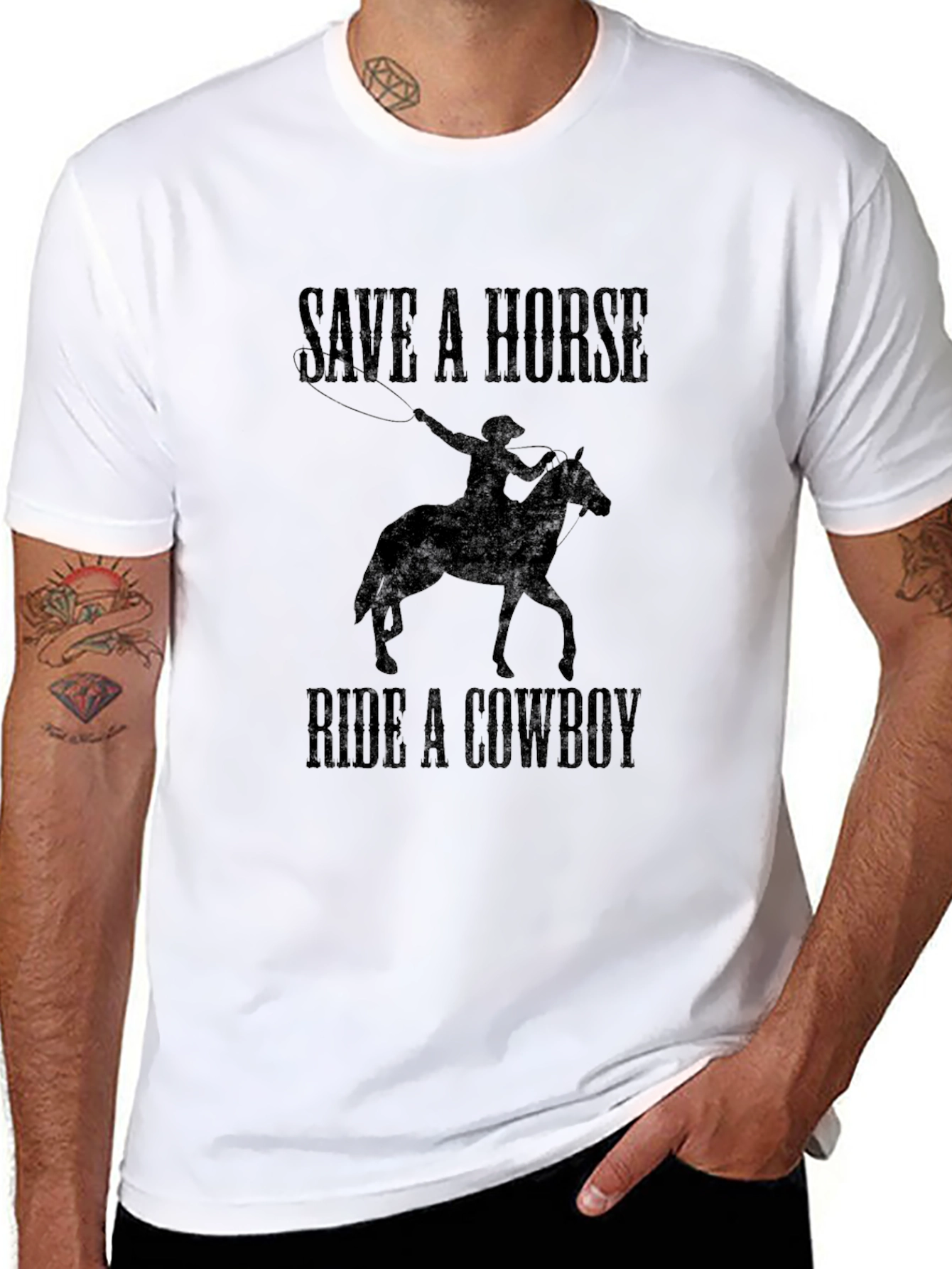 Save a Horse Ride a Cowboy Graphic Tee