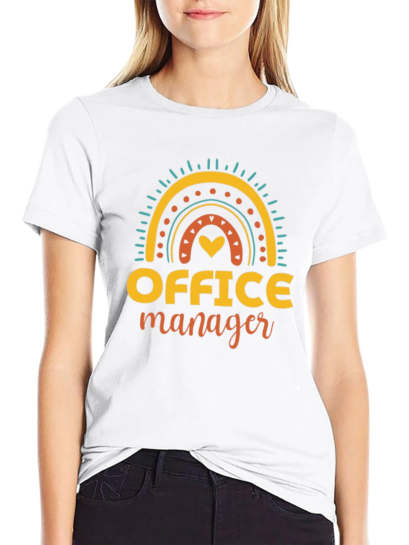 Office Manager Rainbow Graphic Tee