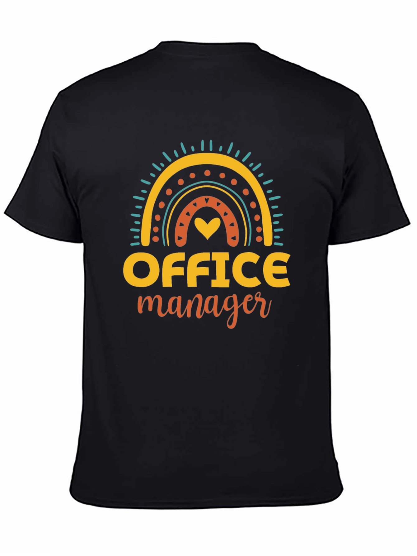 Office Manager Rainbow Graphic Tee