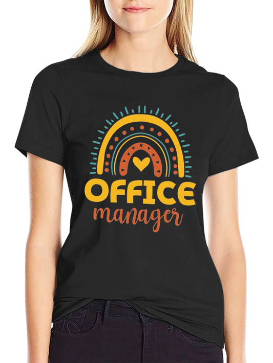 Office Manager Rainbow Graphic Tee