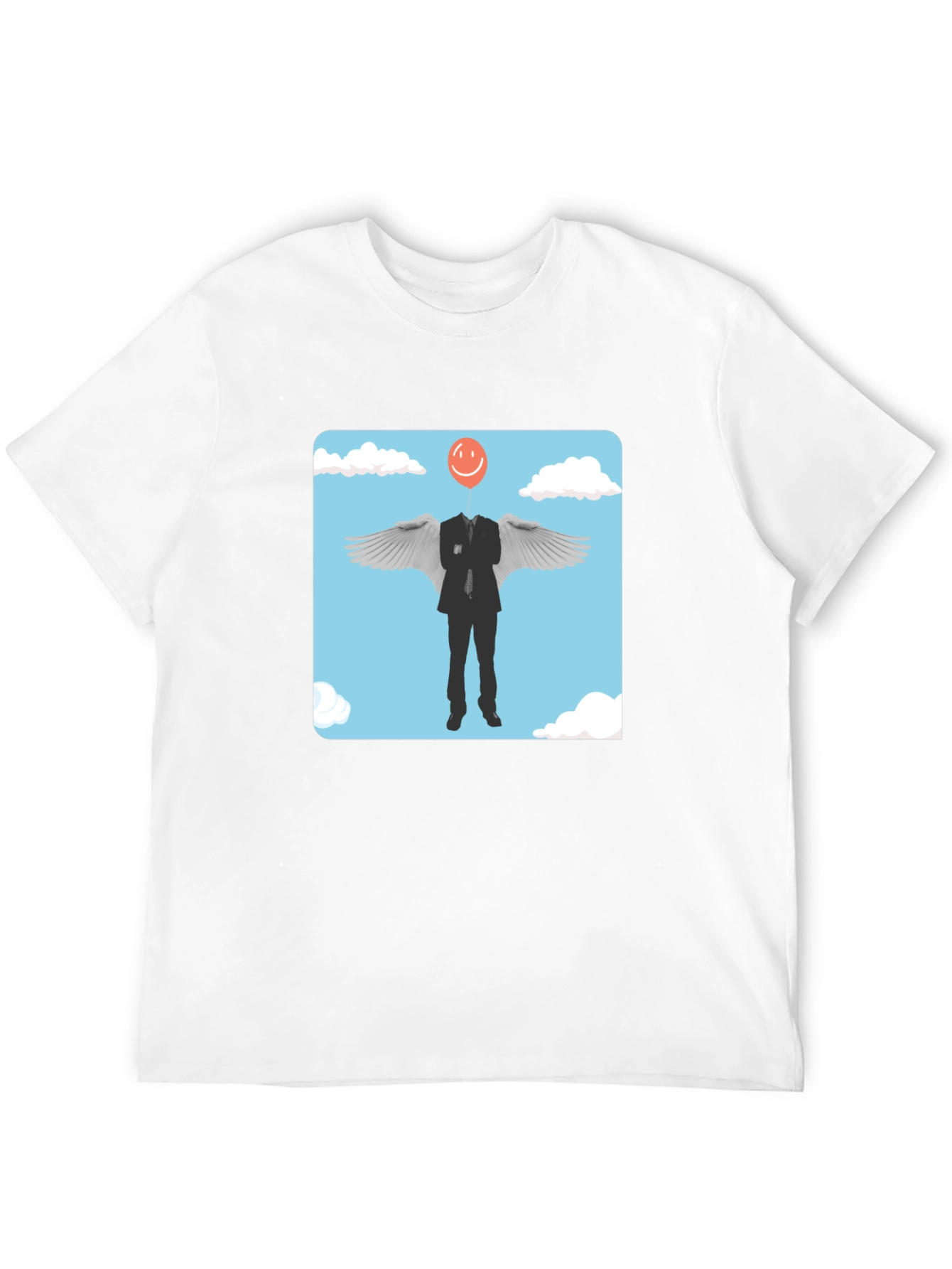 Smiling Balloon Angel Graphic Tee