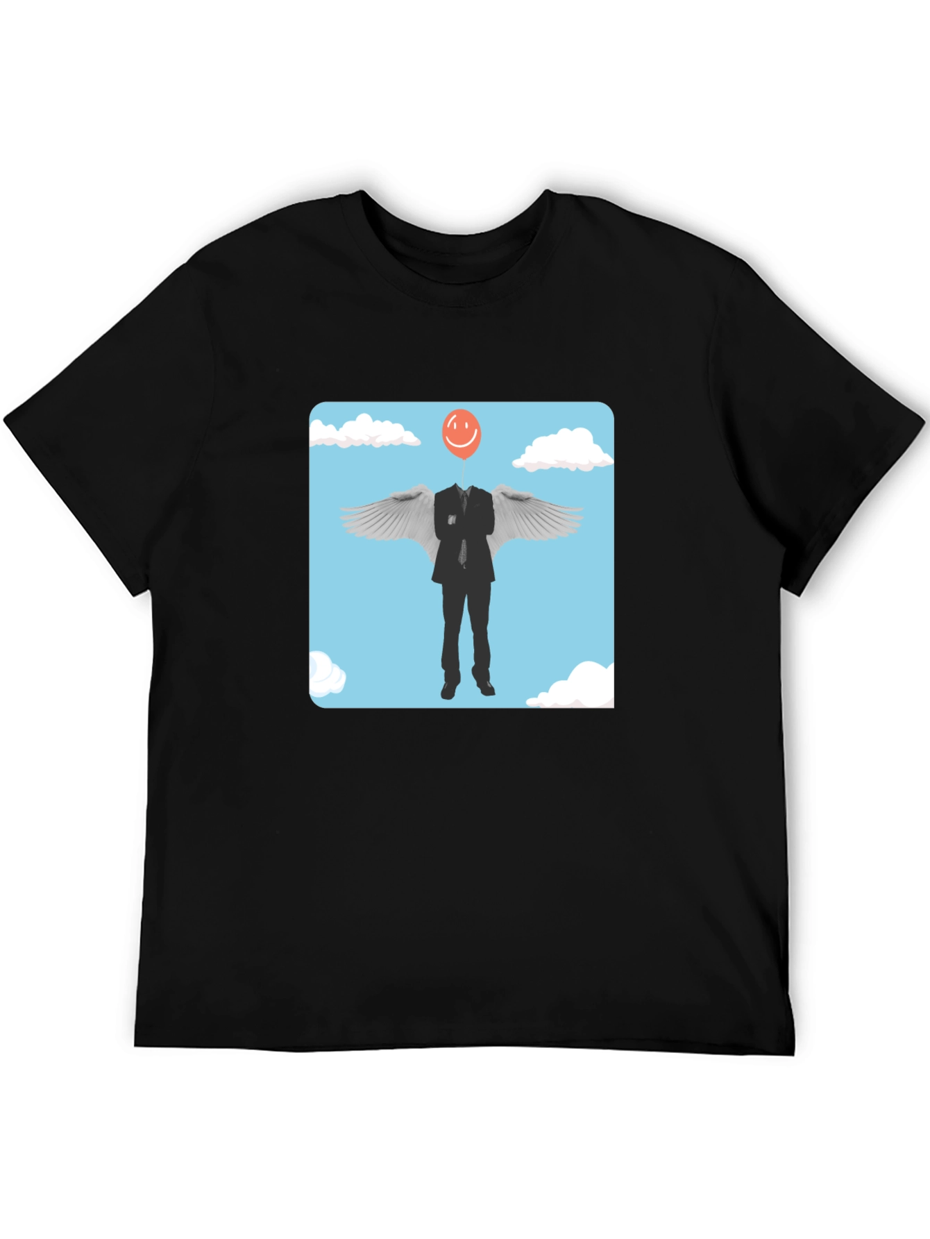 Smiling Balloon Angel Graphic Tee