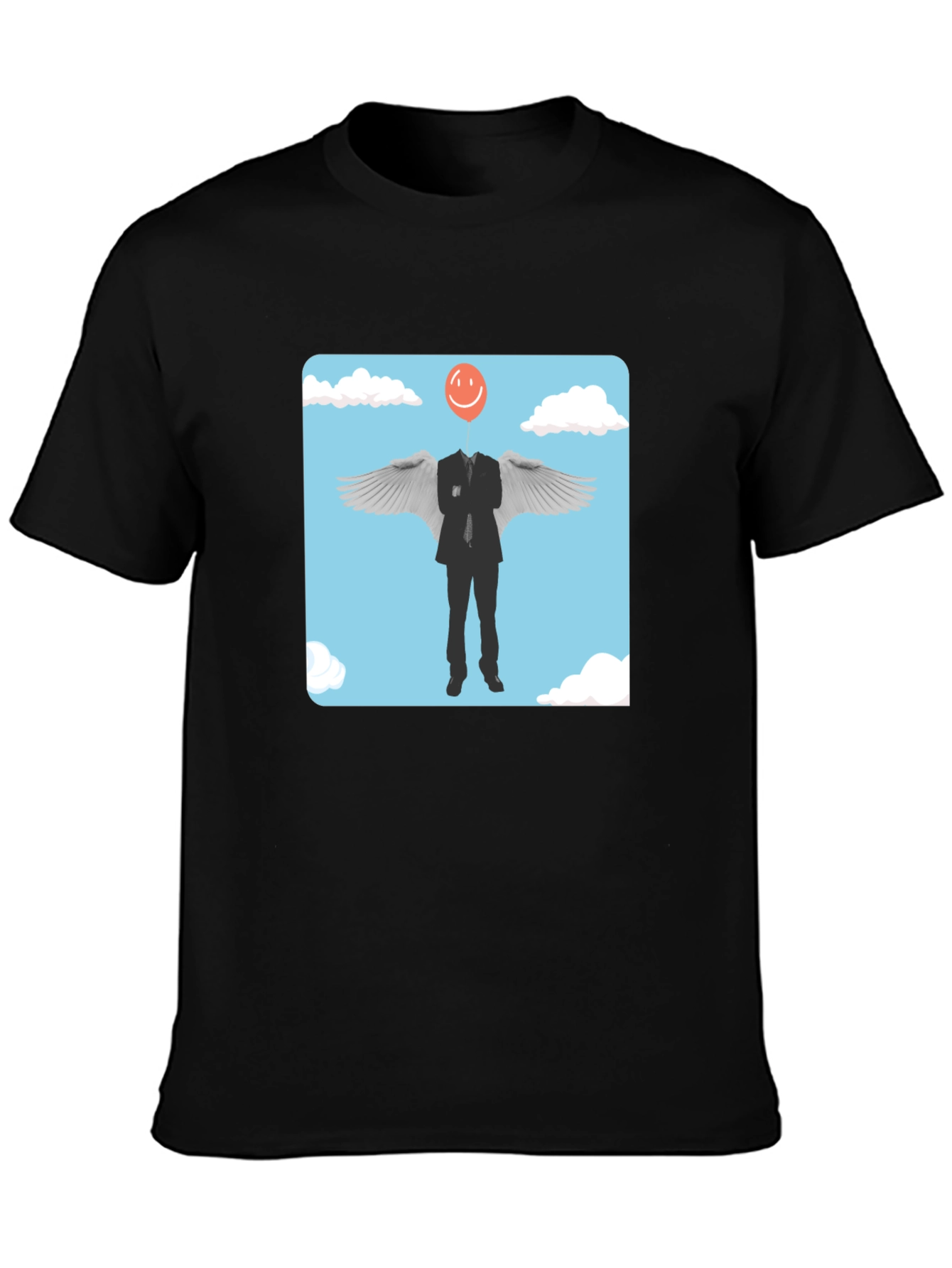 Smiling Balloon Angel Graphic Tee
