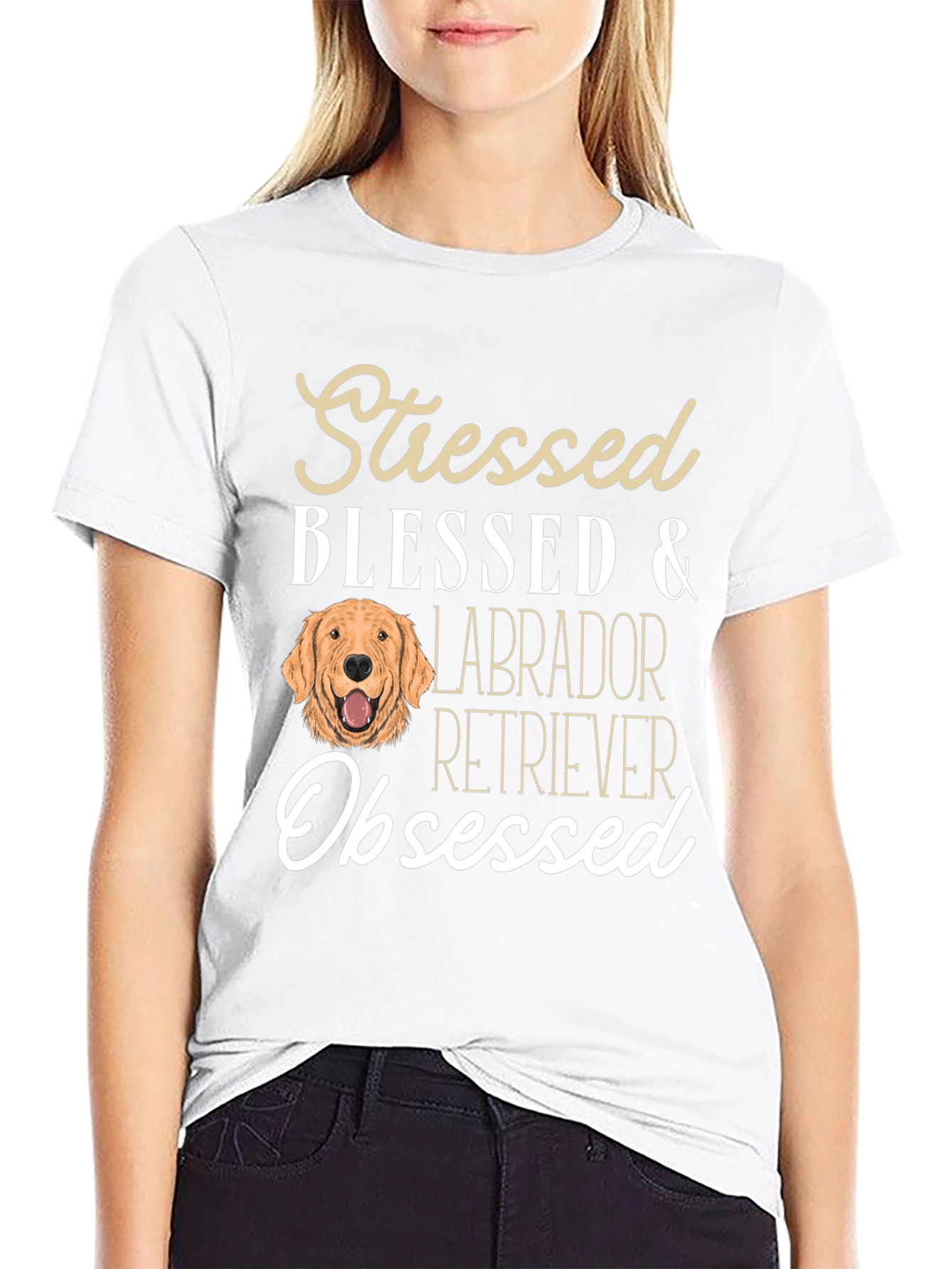 Stressed Blessed Labrador Retriever Dog T-Shirt