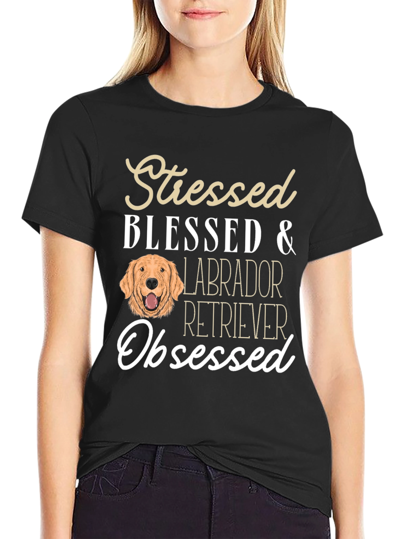 Stressed Blessed Labrador Retriever Dog T-Shirt