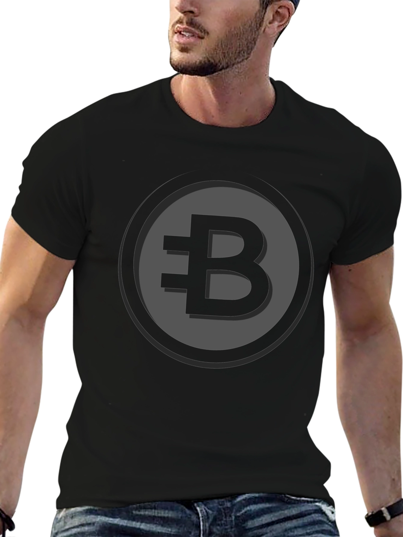 Bitcoin B Logo Black T-Shirt