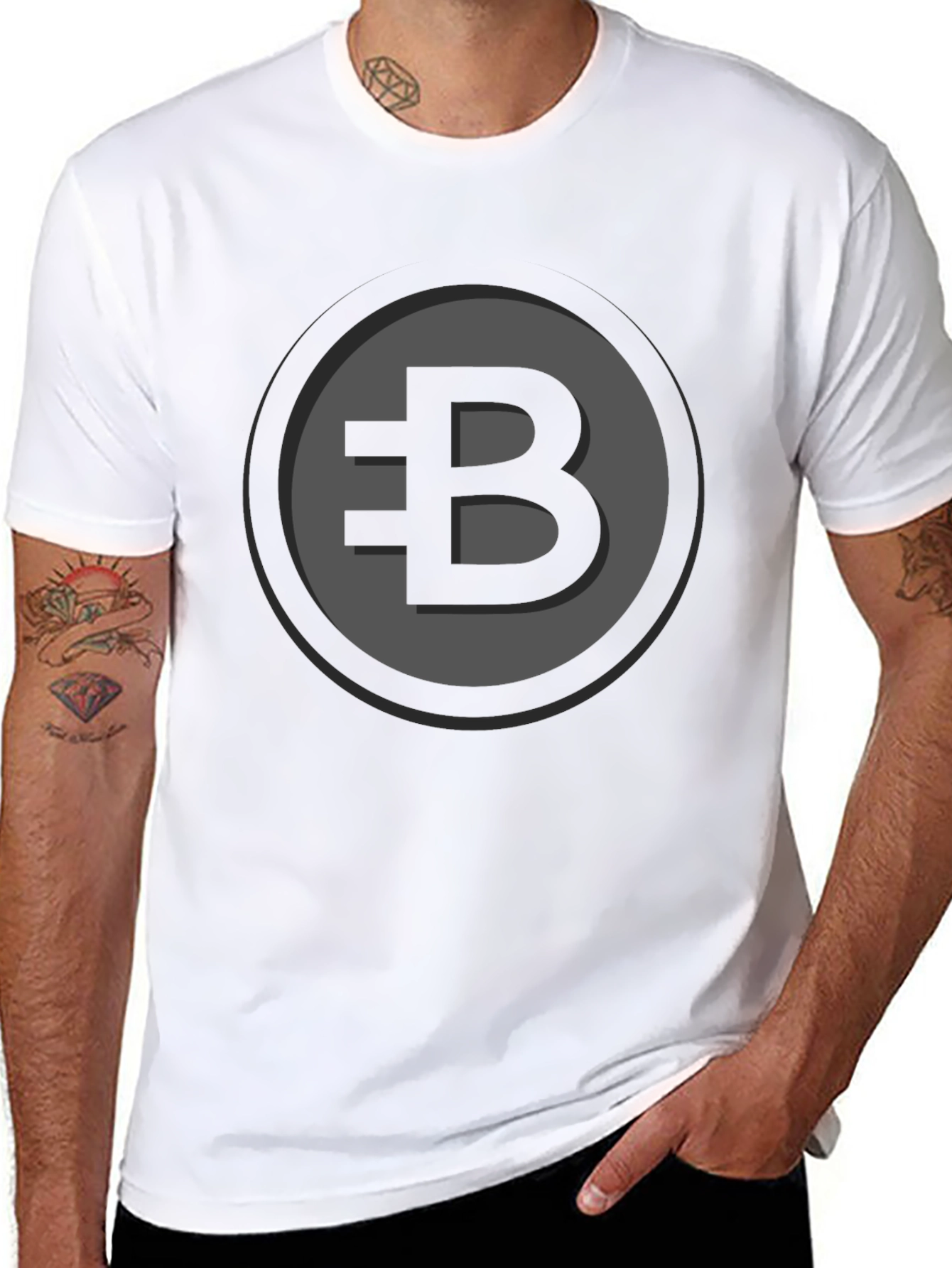 Bitcoin B Logo Black T-Shirt