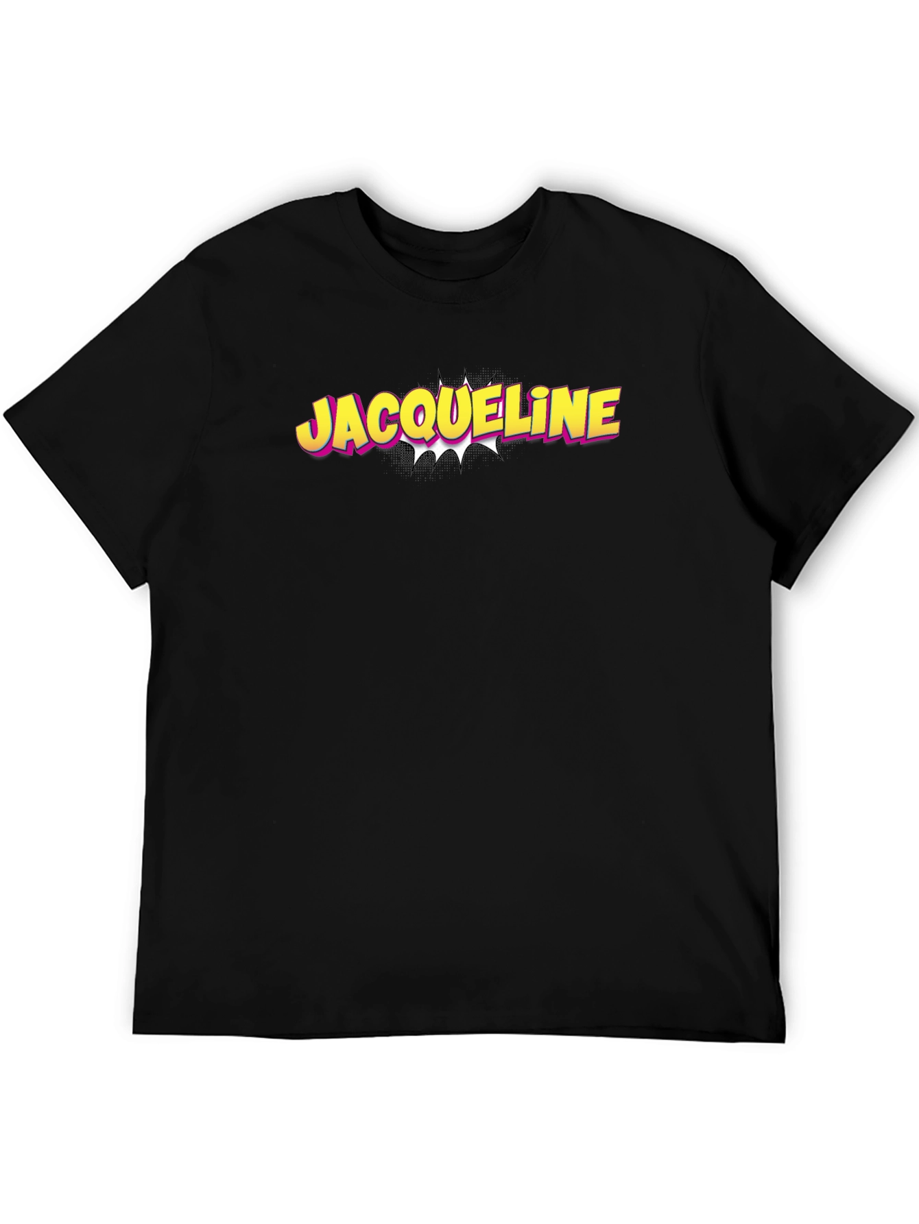 Jacqueline Comic Style Black T-Shirt