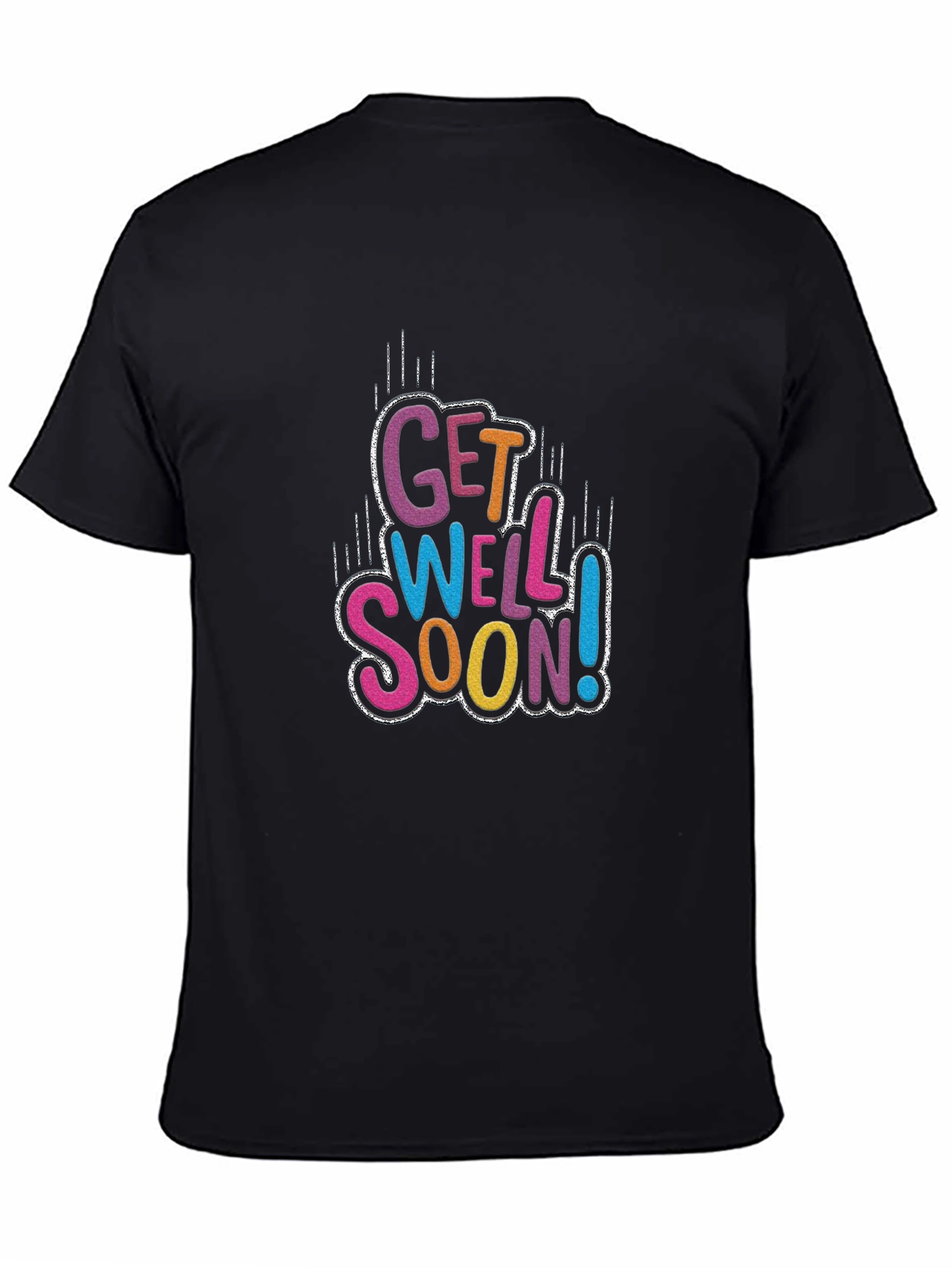 Get Well Soon Graphic Tee - Unisex Black T-Shirt
