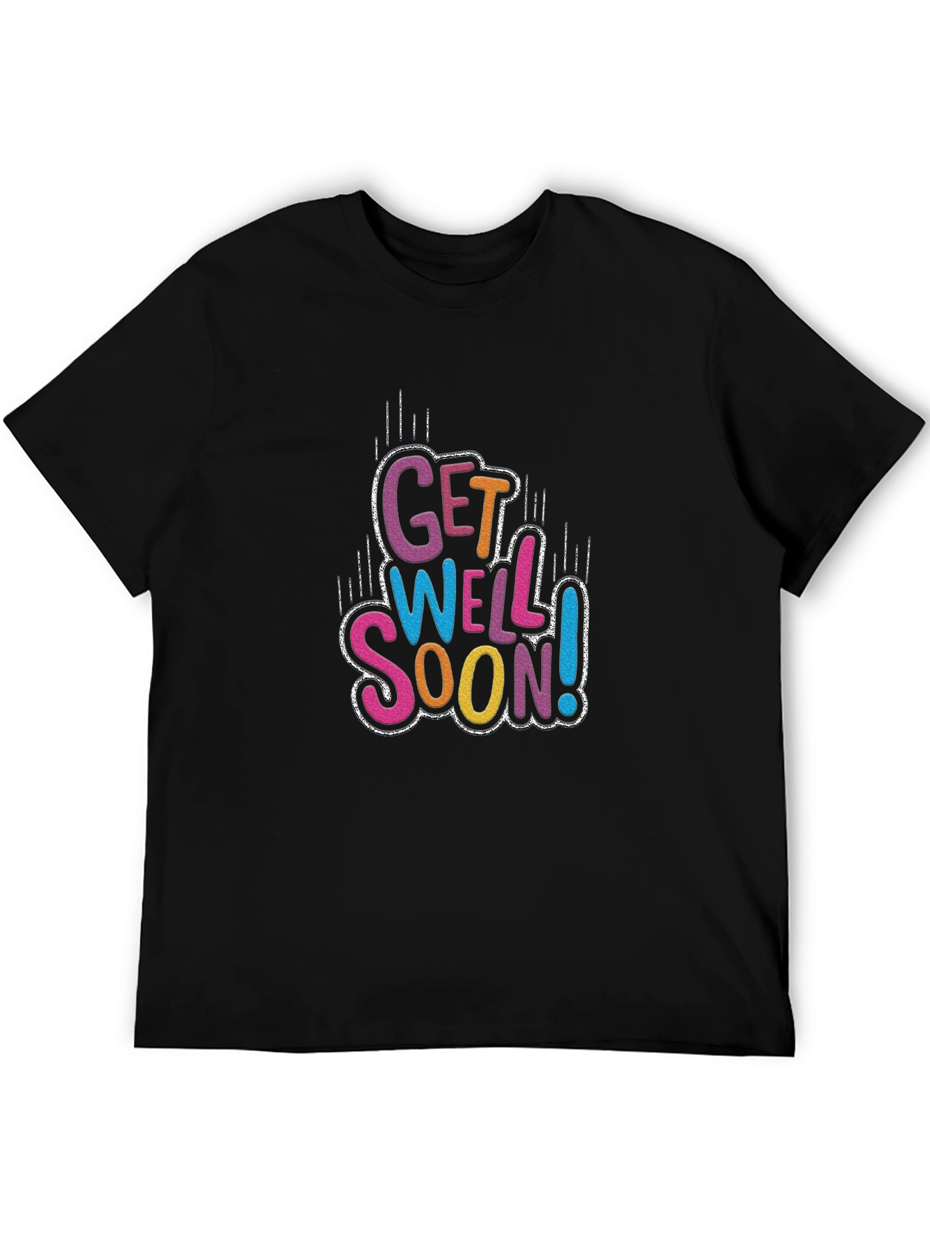 Get Well Soon Graphic Tee - Unisex Black T-Shirt