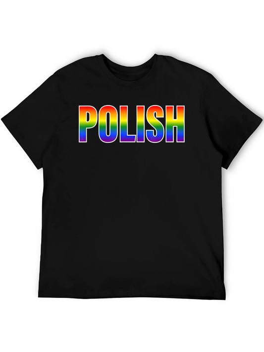 Polish Pride T-Shirt - Rainbow Text