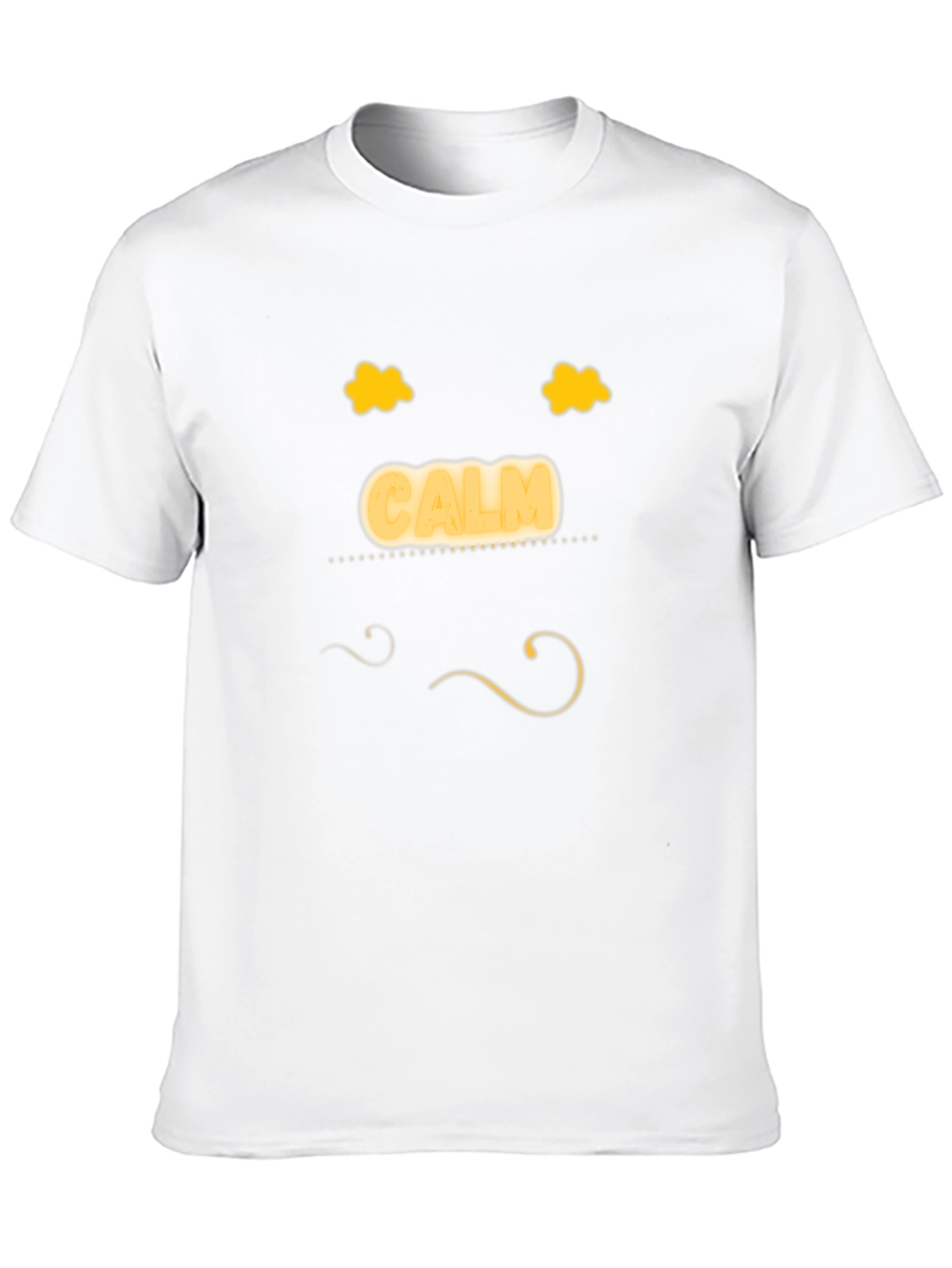 Calm Face Black T-Shirt - Mens Relaxed Fit