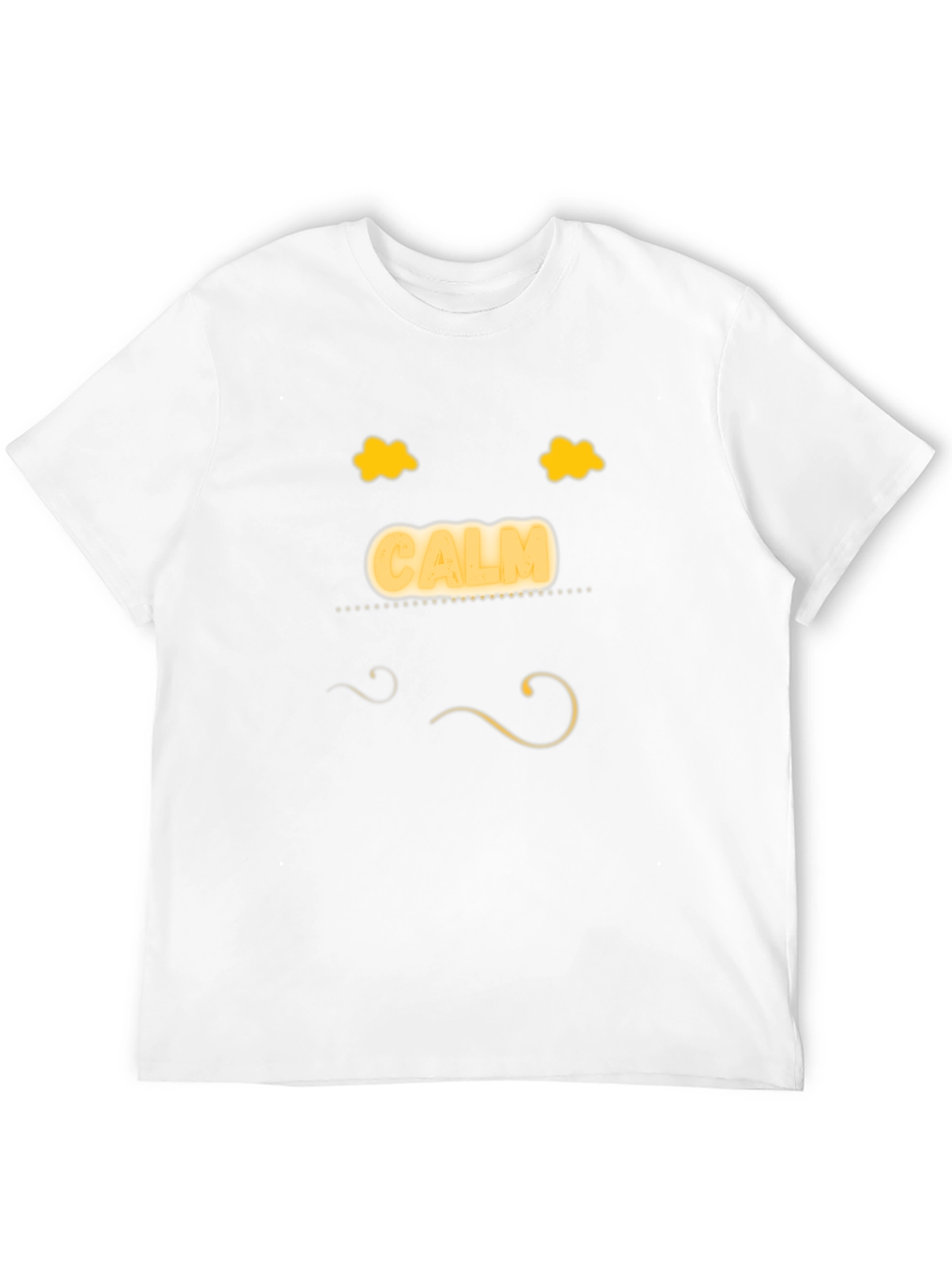 Calm Face Black T-Shirt - Mens Relaxed Fit