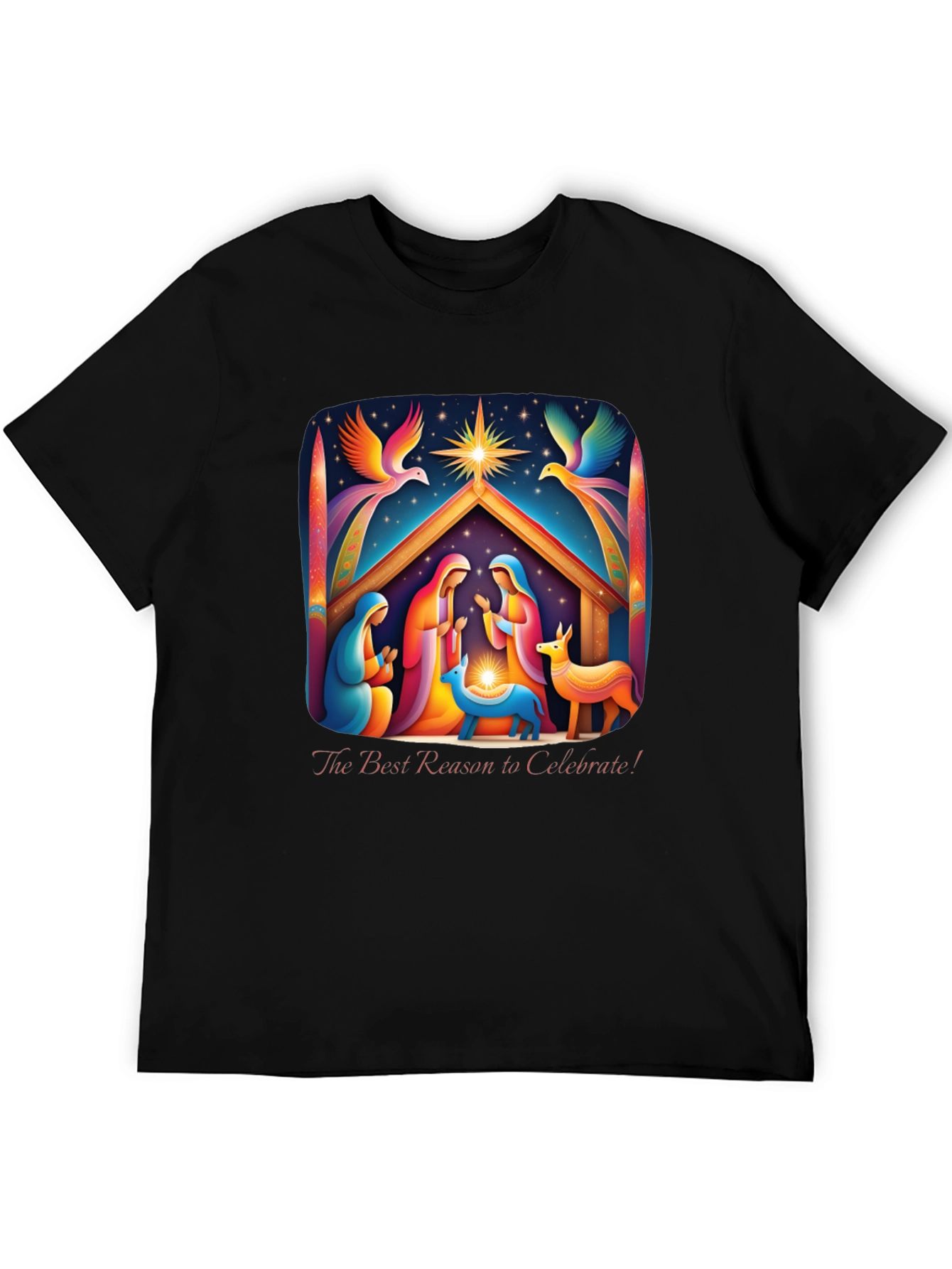 Nativity Scene Graphic Tee - Celebrate The Reason