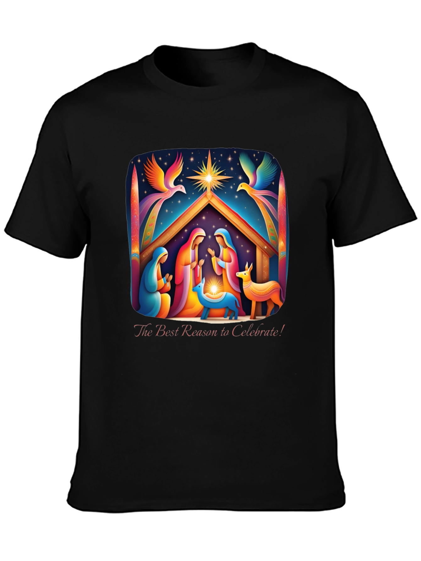 Nativity Scene Graphic Tee - Celebrate The Reason