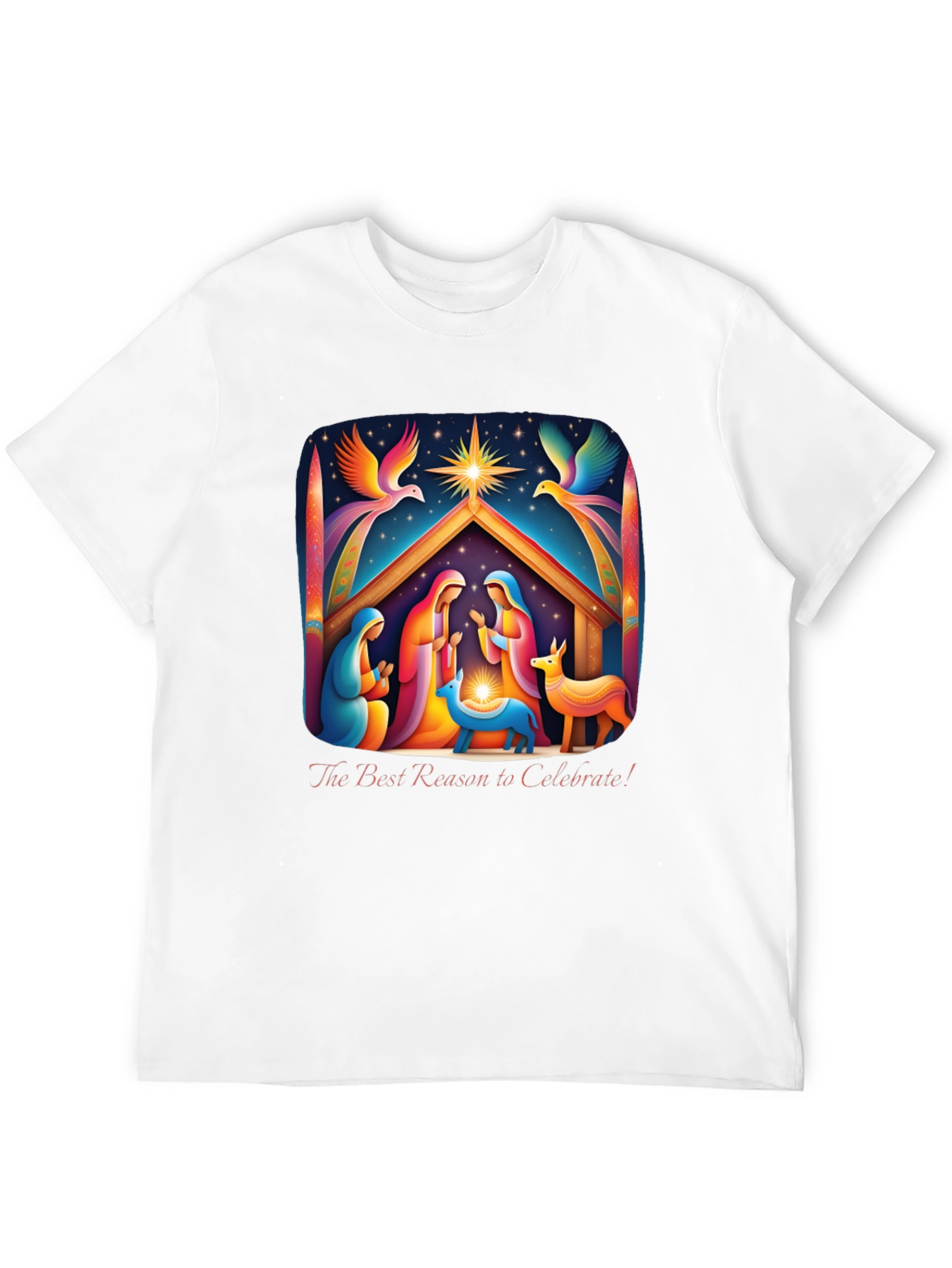 Nativity Scene Graphic Tee - Celebrate The Reason