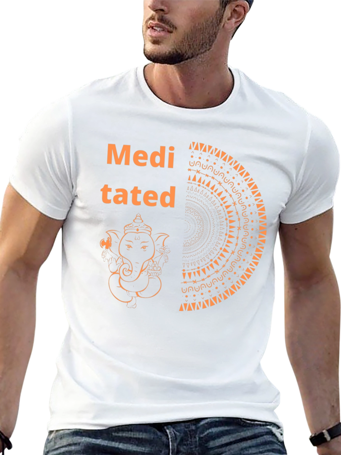 Meditated Graphic Tee - Spiritual Mens T-Shirt
