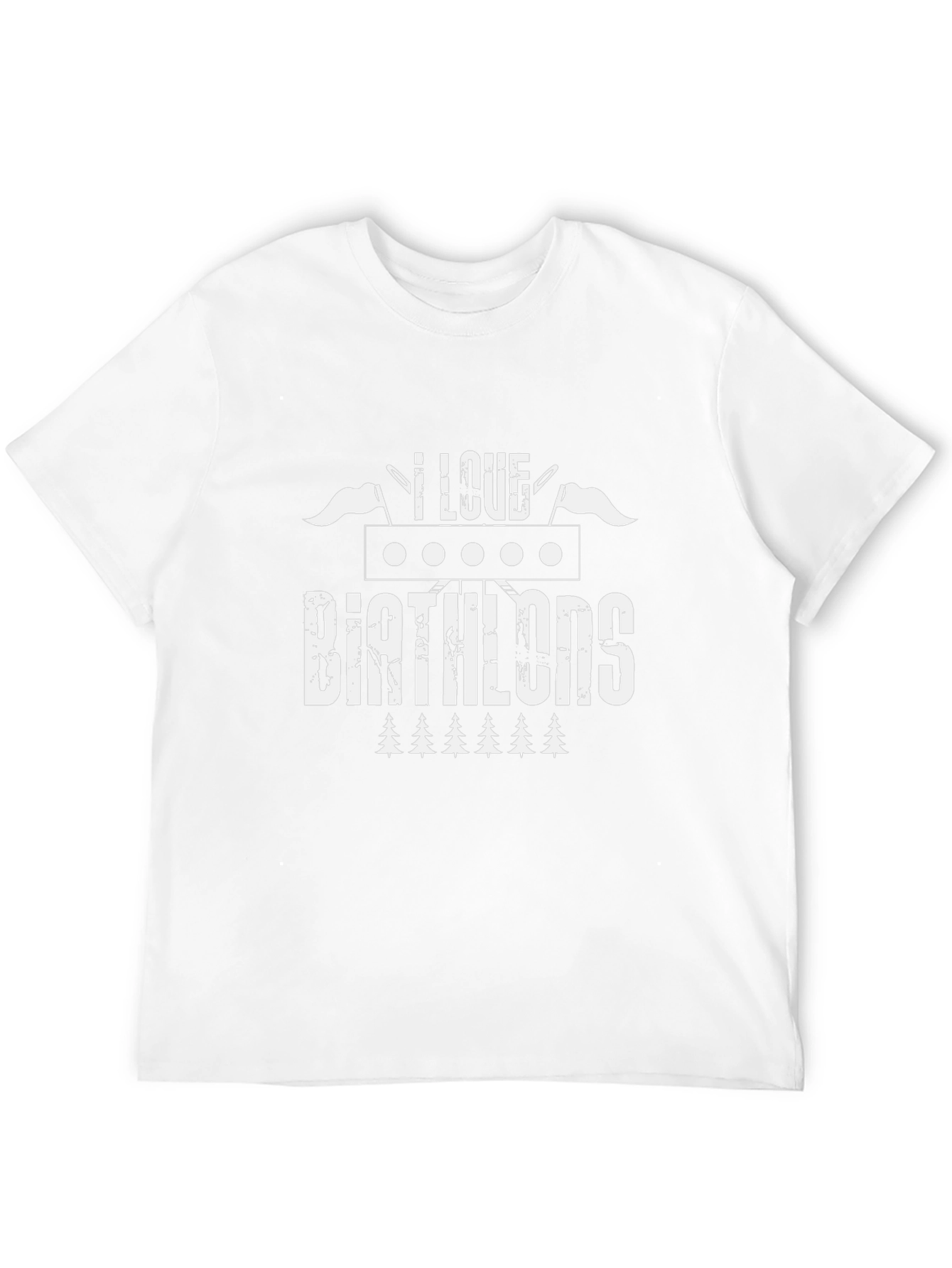 I Love Biathlons Black Graphic T-Shirt