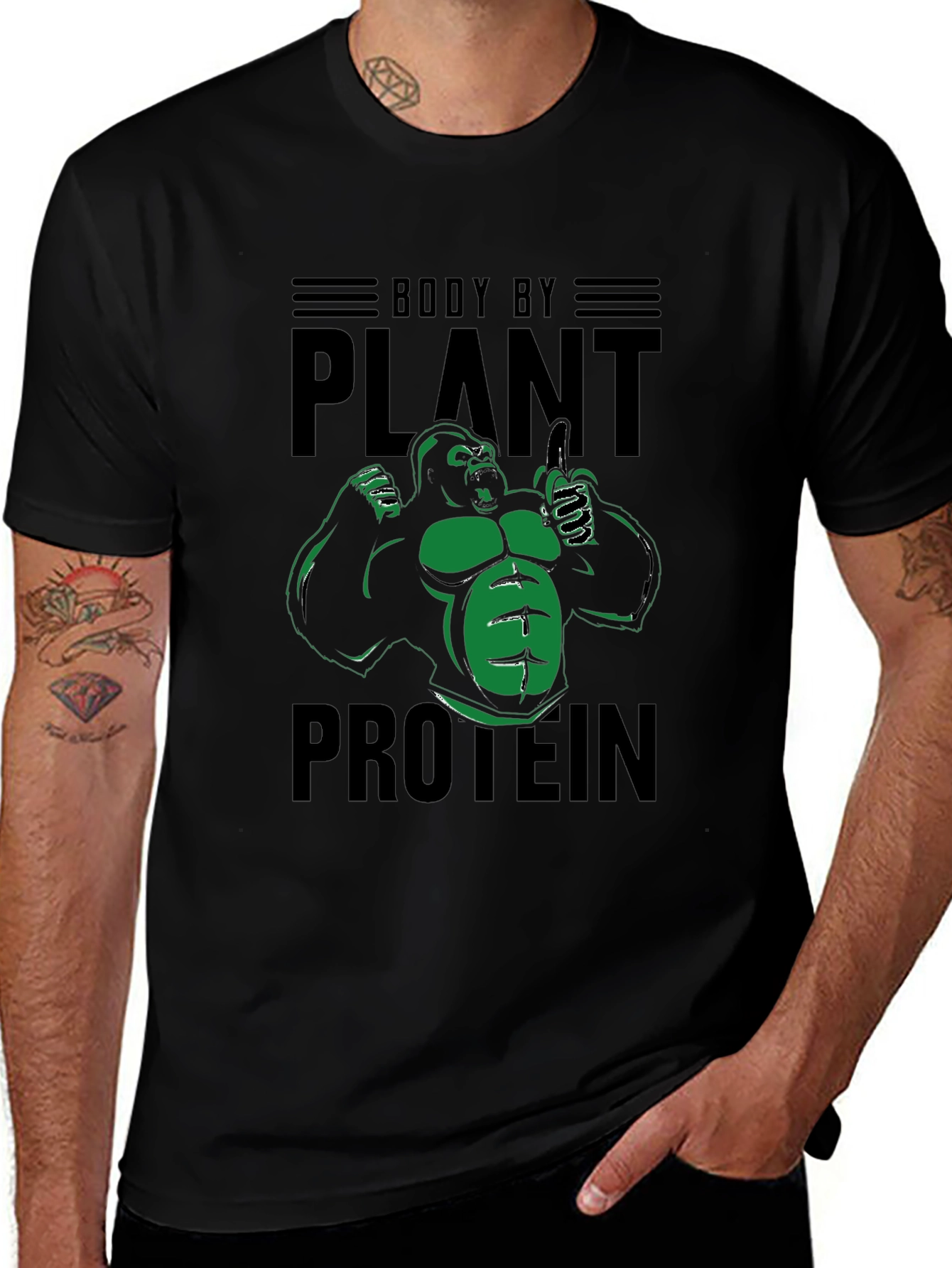 Body By Plant Protein Graphic T-Shirt