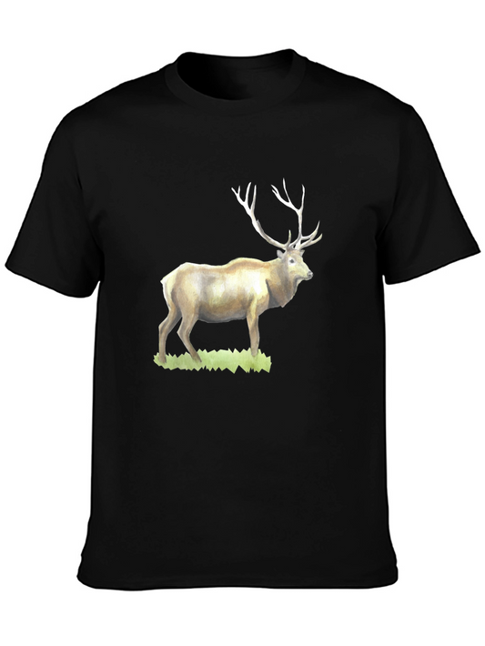 Elk Graphic Tee - Wildlife Inspired Black T-Shirt