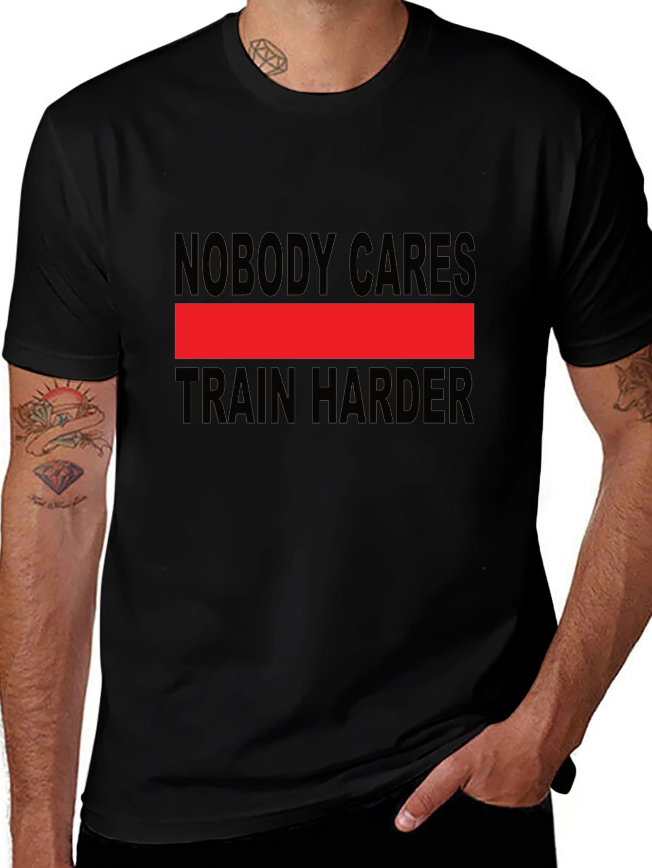 Nobody Cares Train Harder Graphic Tee