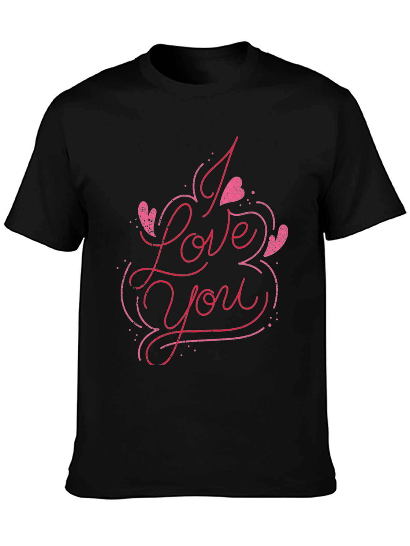 I Love You Graphic Tee - Black