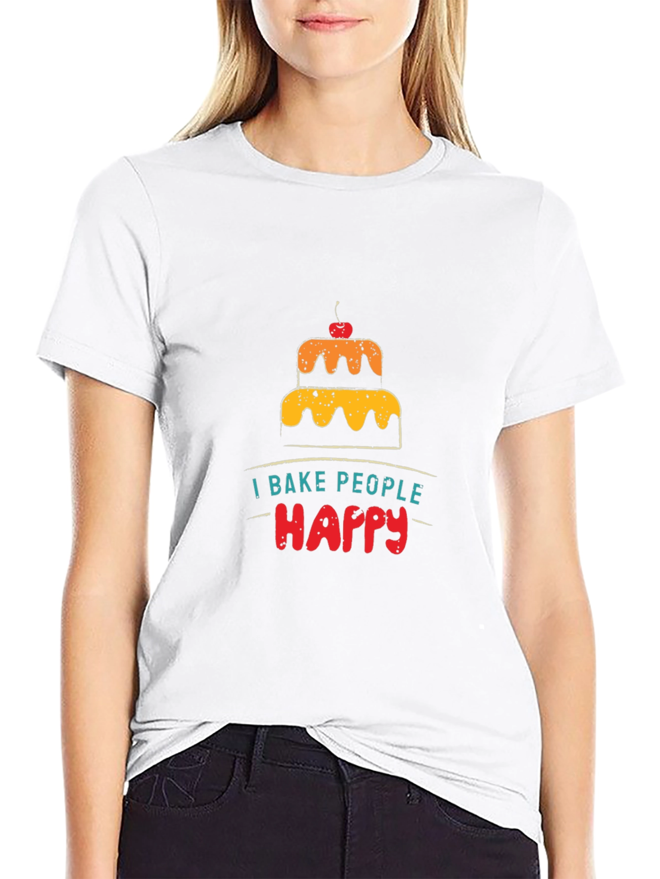 I Bake People Happy Graphic Tee