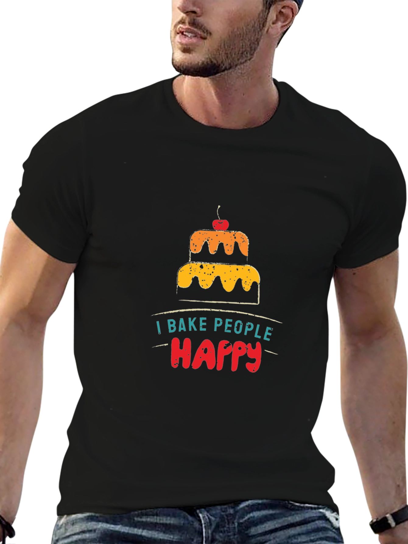 I Bake People Happy Graphic Tee