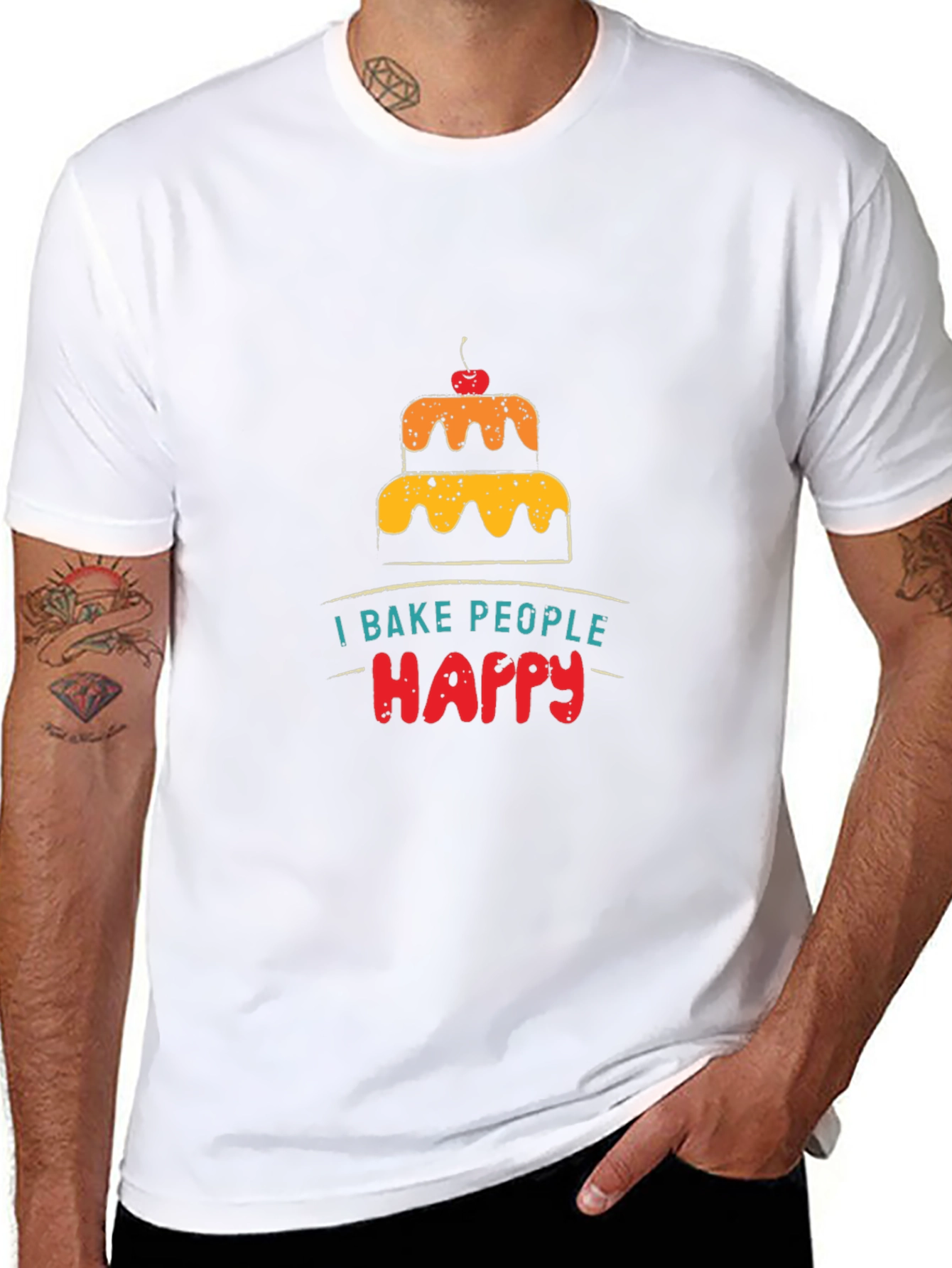 I Bake People Happy Graphic Tee