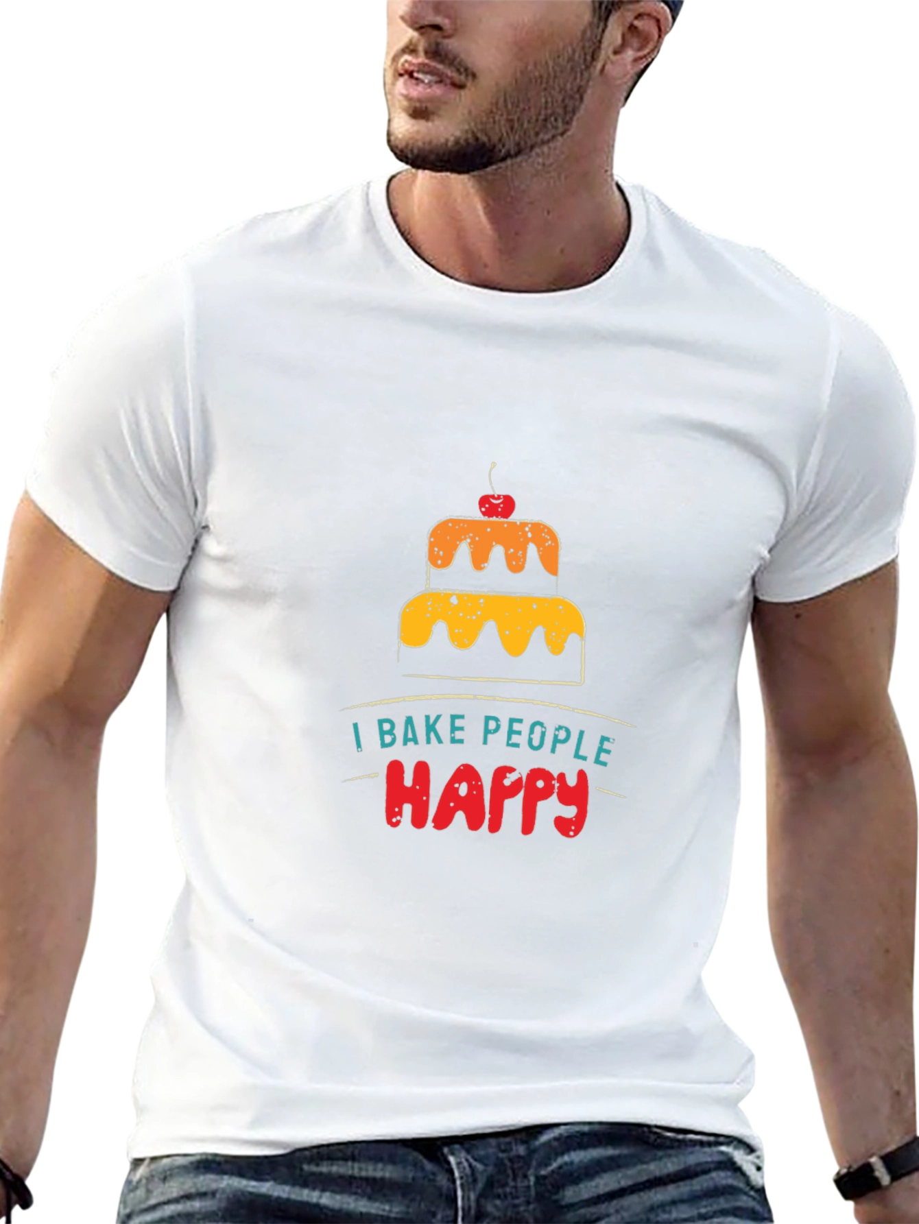 I Bake People Happy Graphic Tee