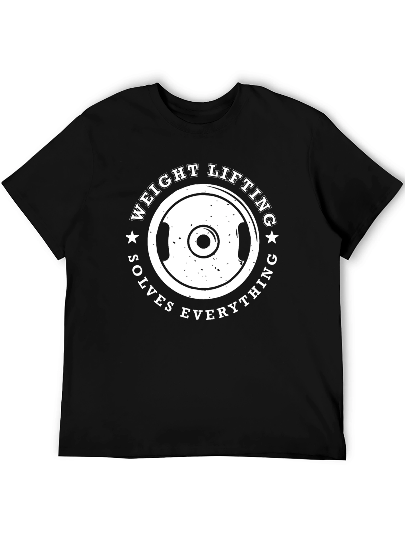 Weight Lifting Solves Everything Black T-Shirt