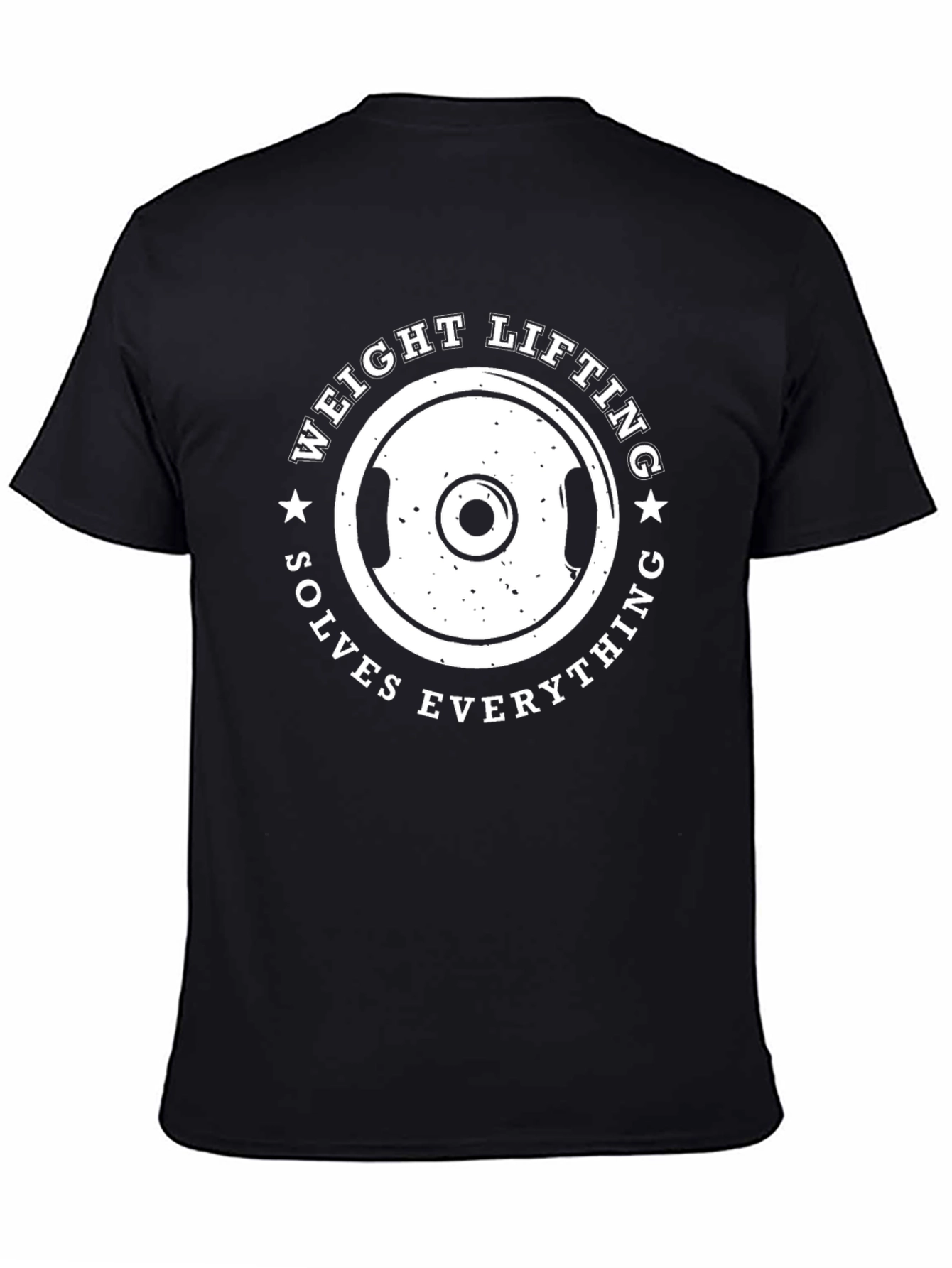 Weight Lifting Solves Everything Black T-Shirt